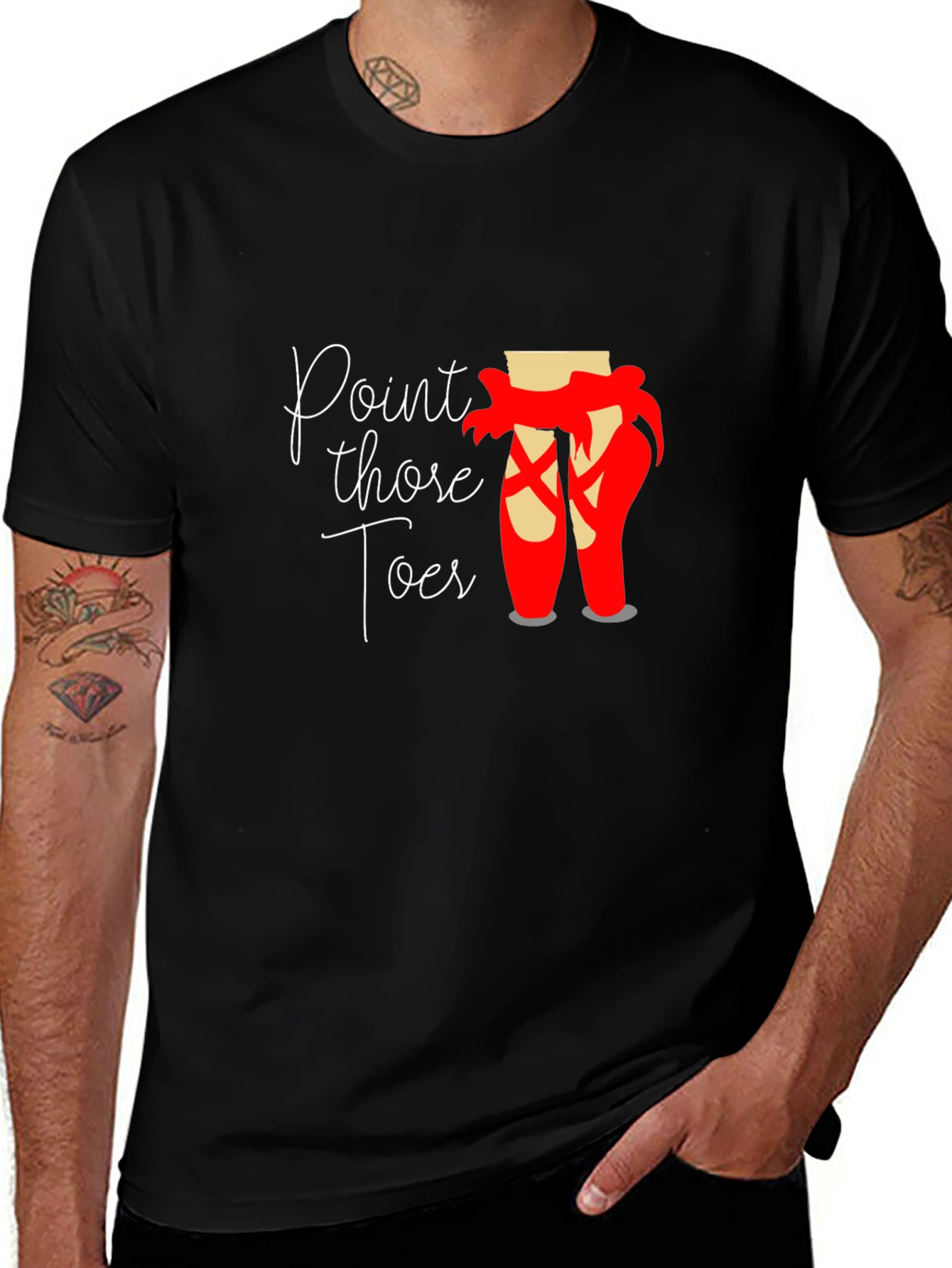 Variant 30 of Point Those Toes Graphic T-Shirt