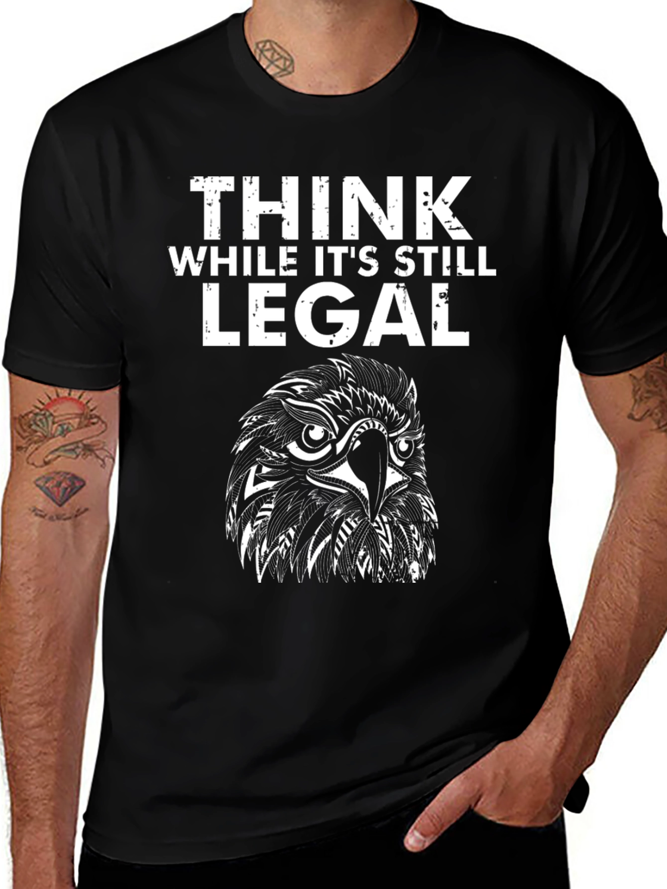 Variant 18 of Think While It's Still Legal Eagle Graphic Tee