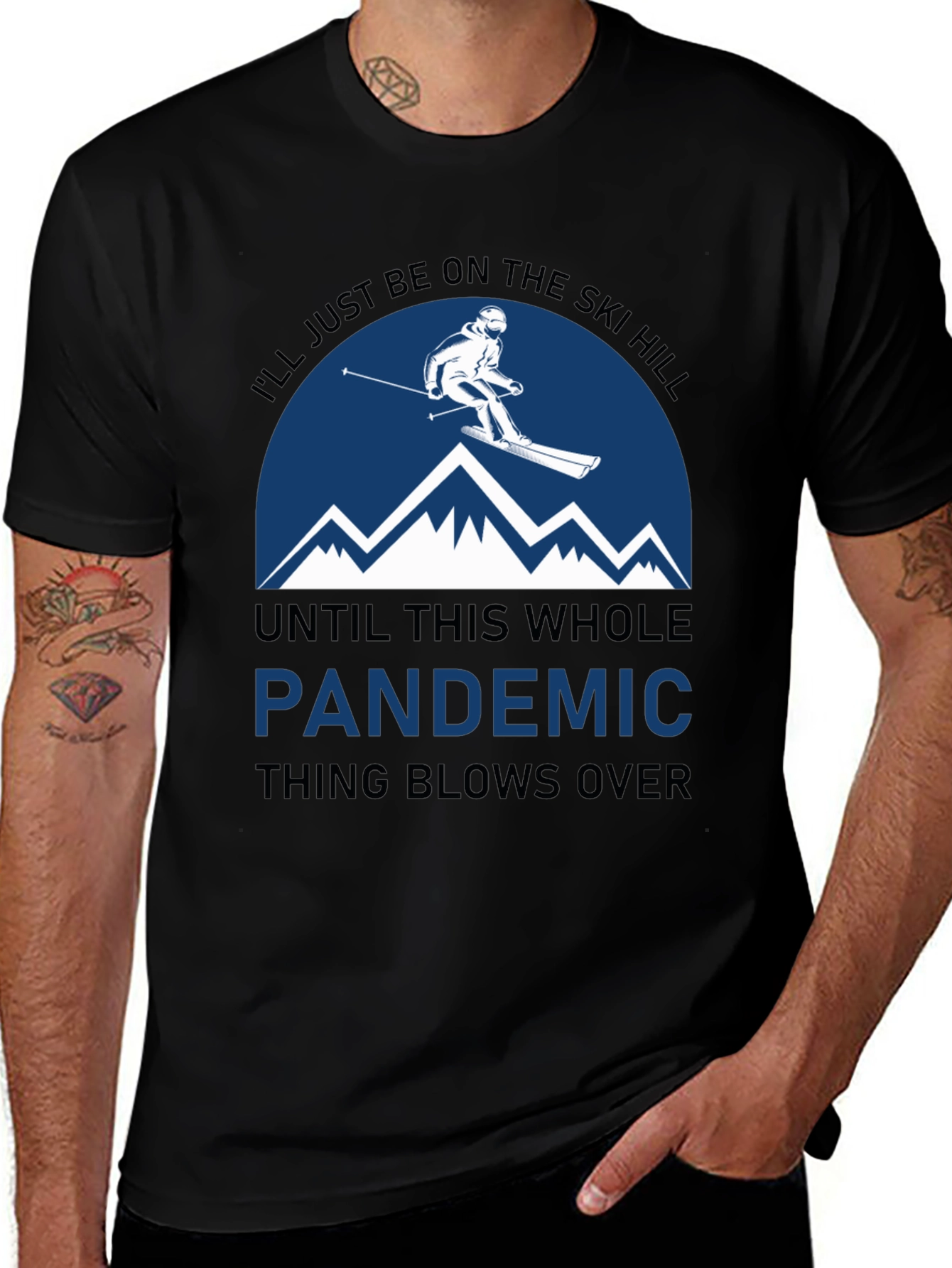 Variant 7 of Ski Hill Pandemic Graphic Tee