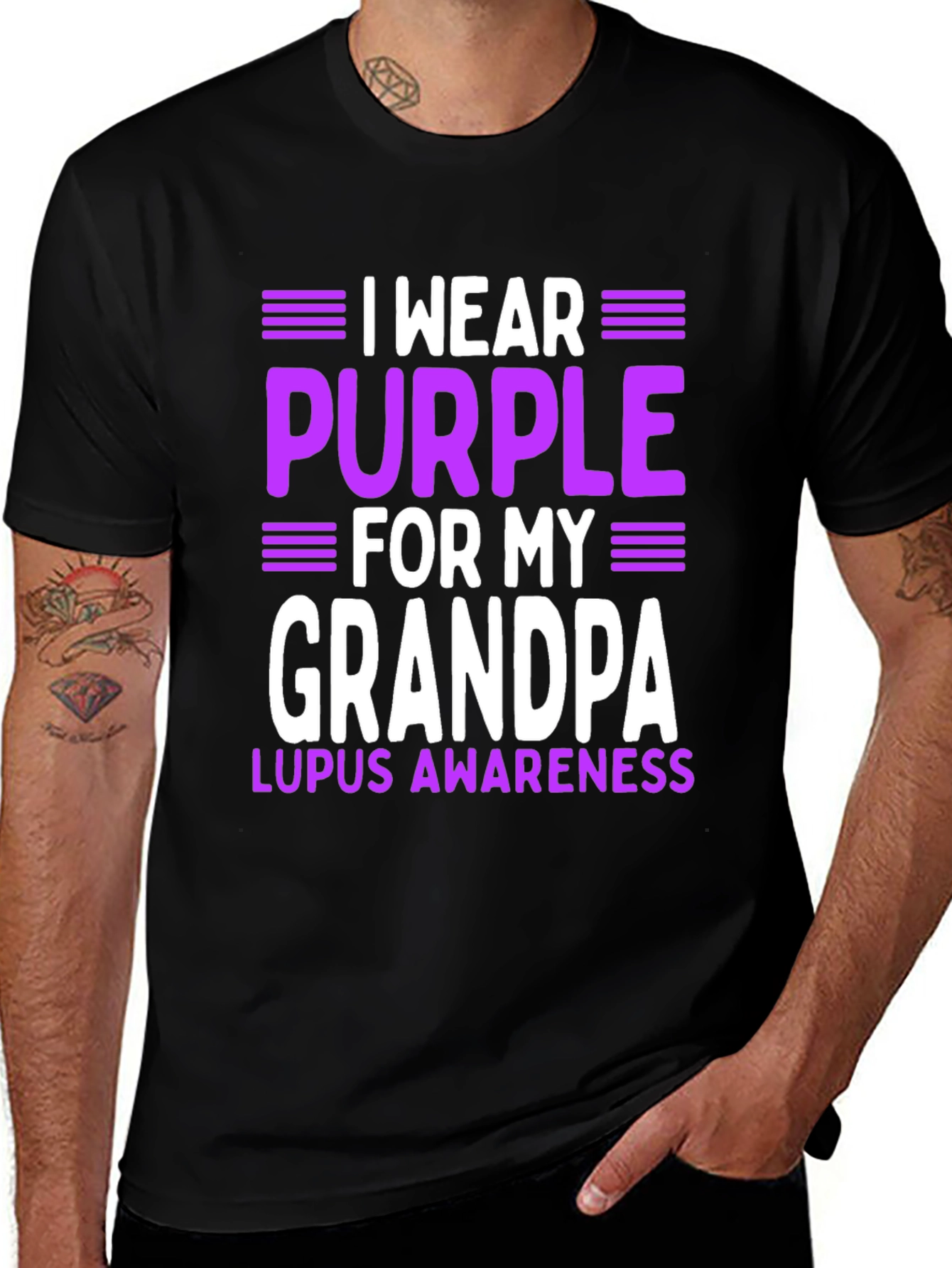 Variant 14 of I Wear Purple for My Grandpa Lupus Awareness T-Shirt
