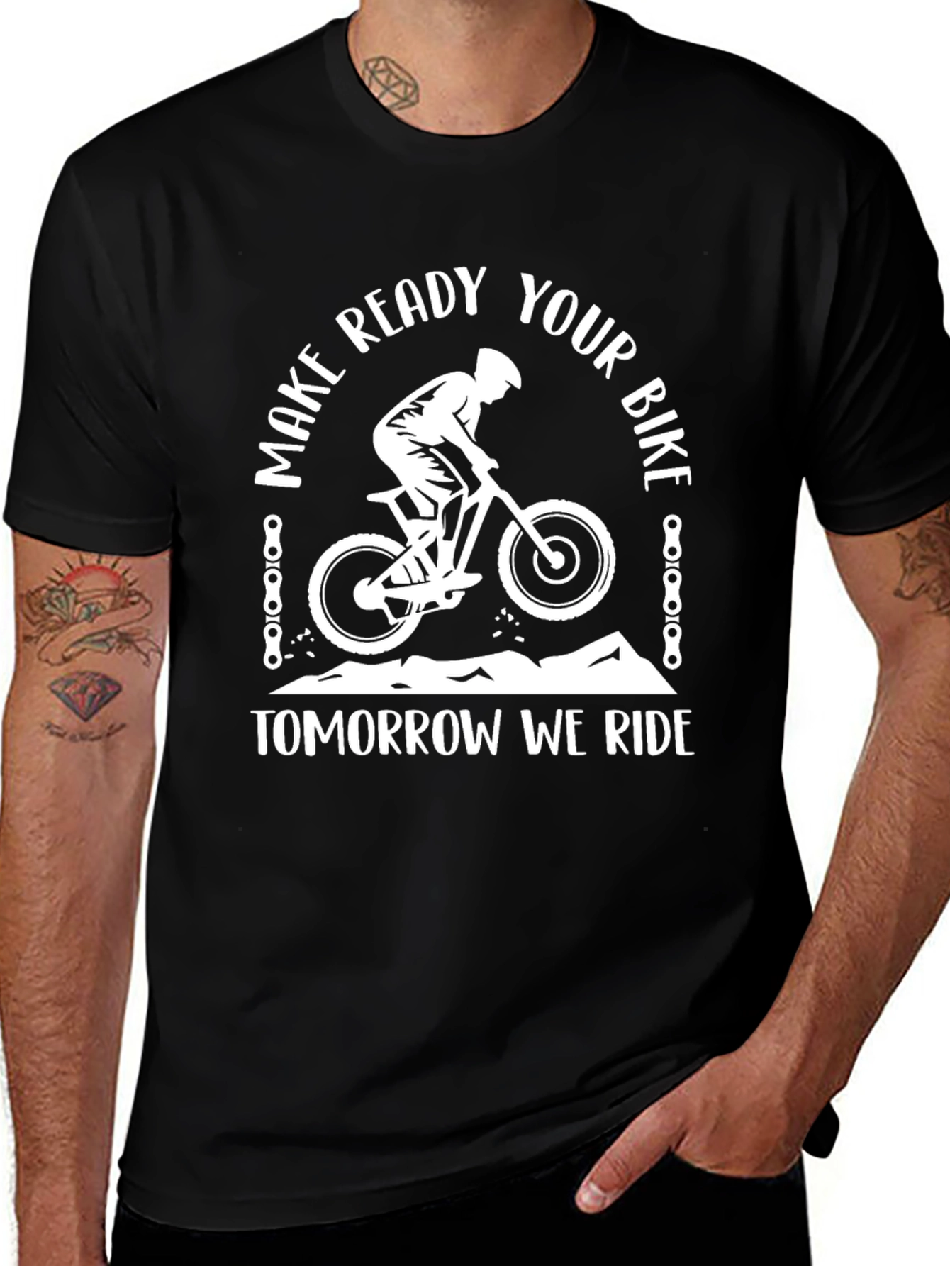 Variant 16 of Ready Your Bike Tee - Tomorrow We Ride!