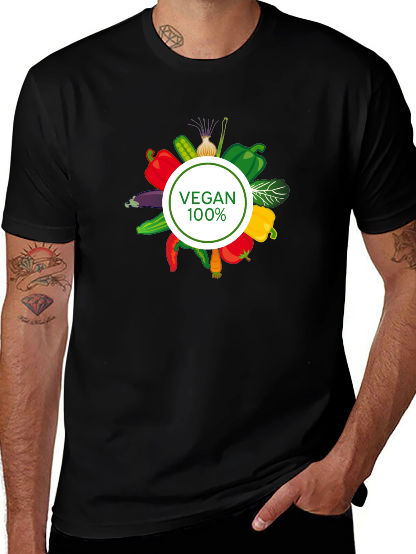Variant 15 of Vegan 100% Graphic T-Shirt