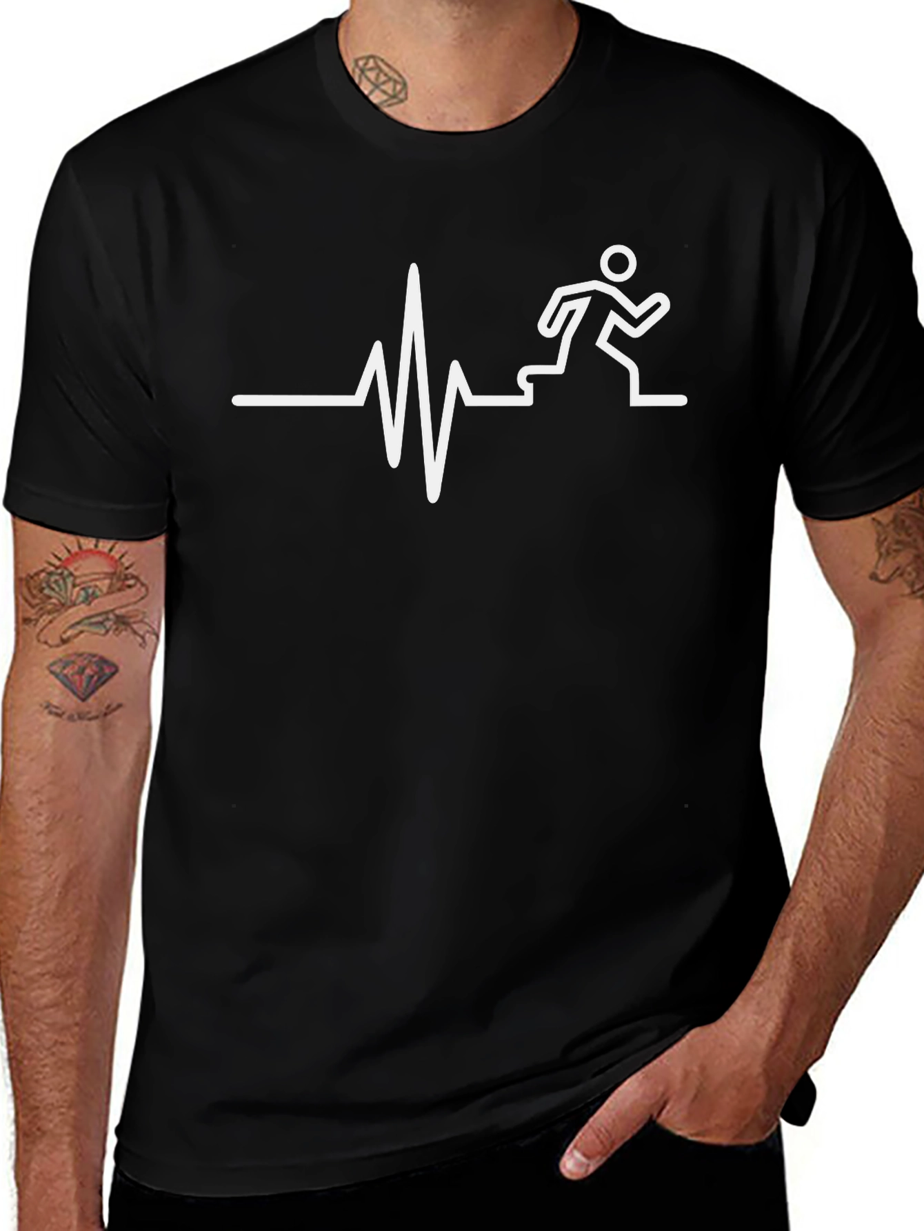 Variant 30 of Running Heartbeat T-Shirt