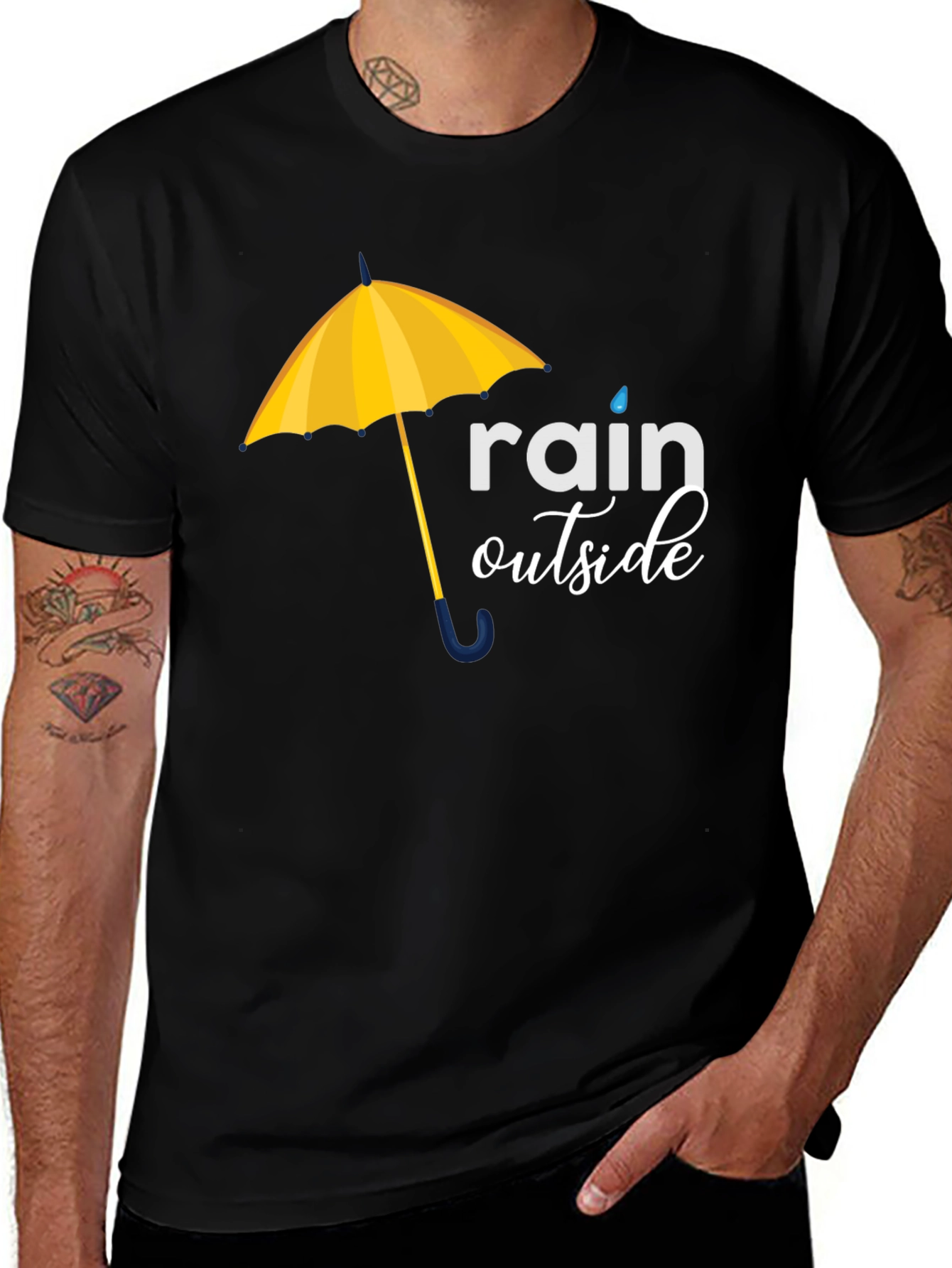 Variant 2 of Rain Outside Graphic Tee