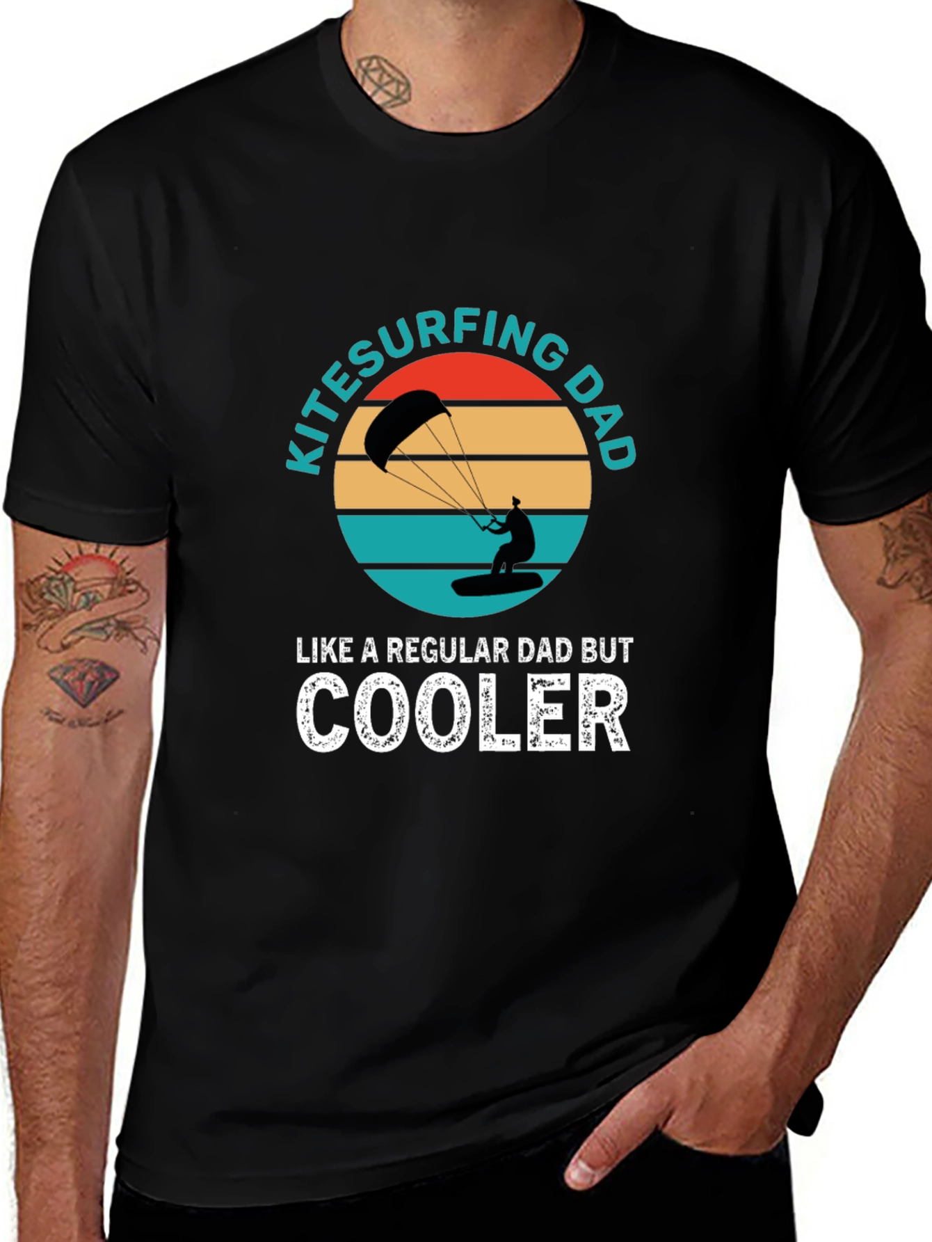 Kitesurfing Dad T-Shirt - Cooler Than Regular!