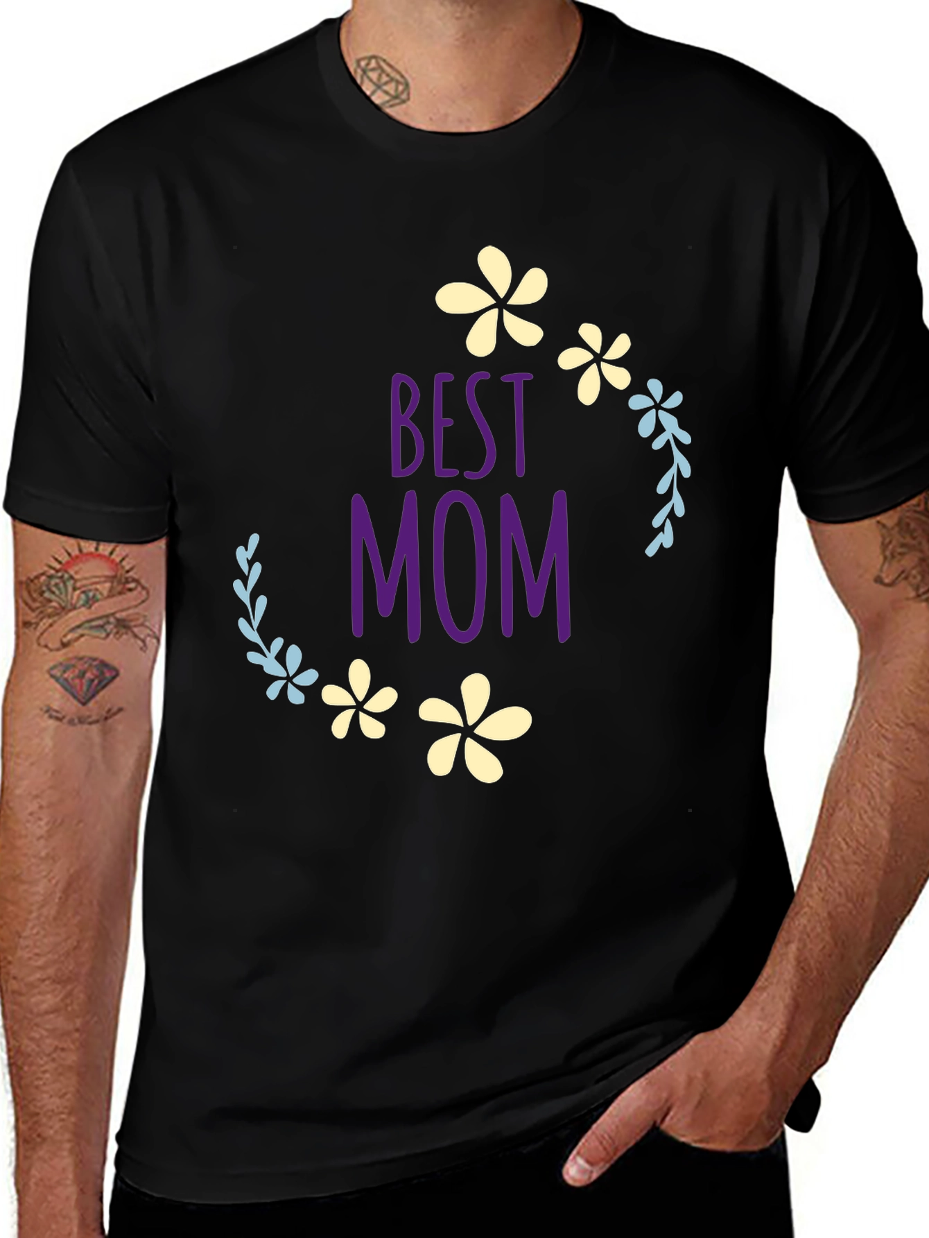 Variant 8 of Best Mom Floral Graphic T-Shirt