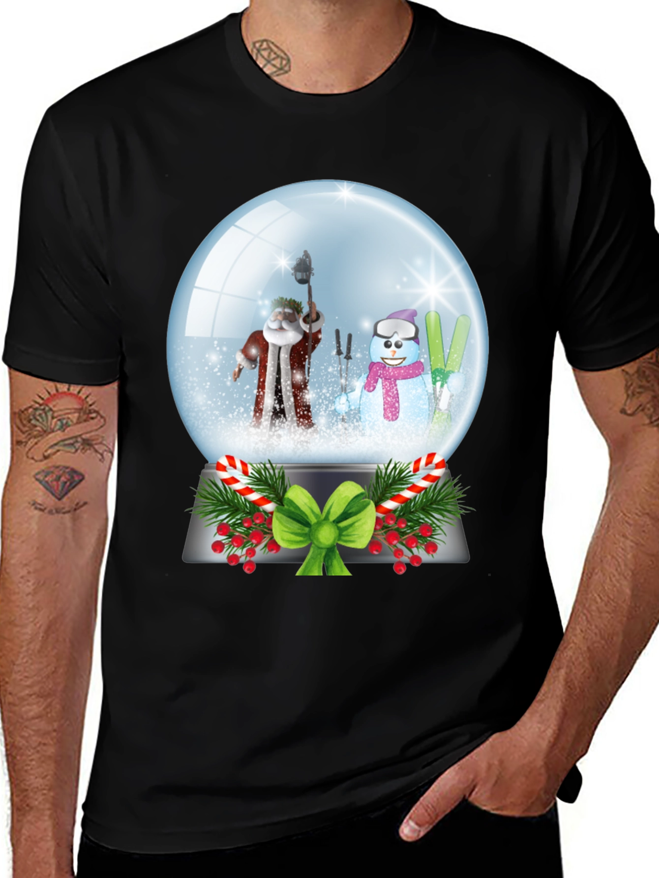 Variant 5 of Holiday Snow Globe T-Shirt