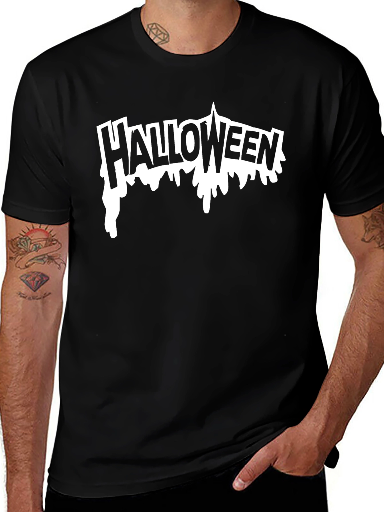 Variant 14 of Halloween Drip T-Shirt - Black