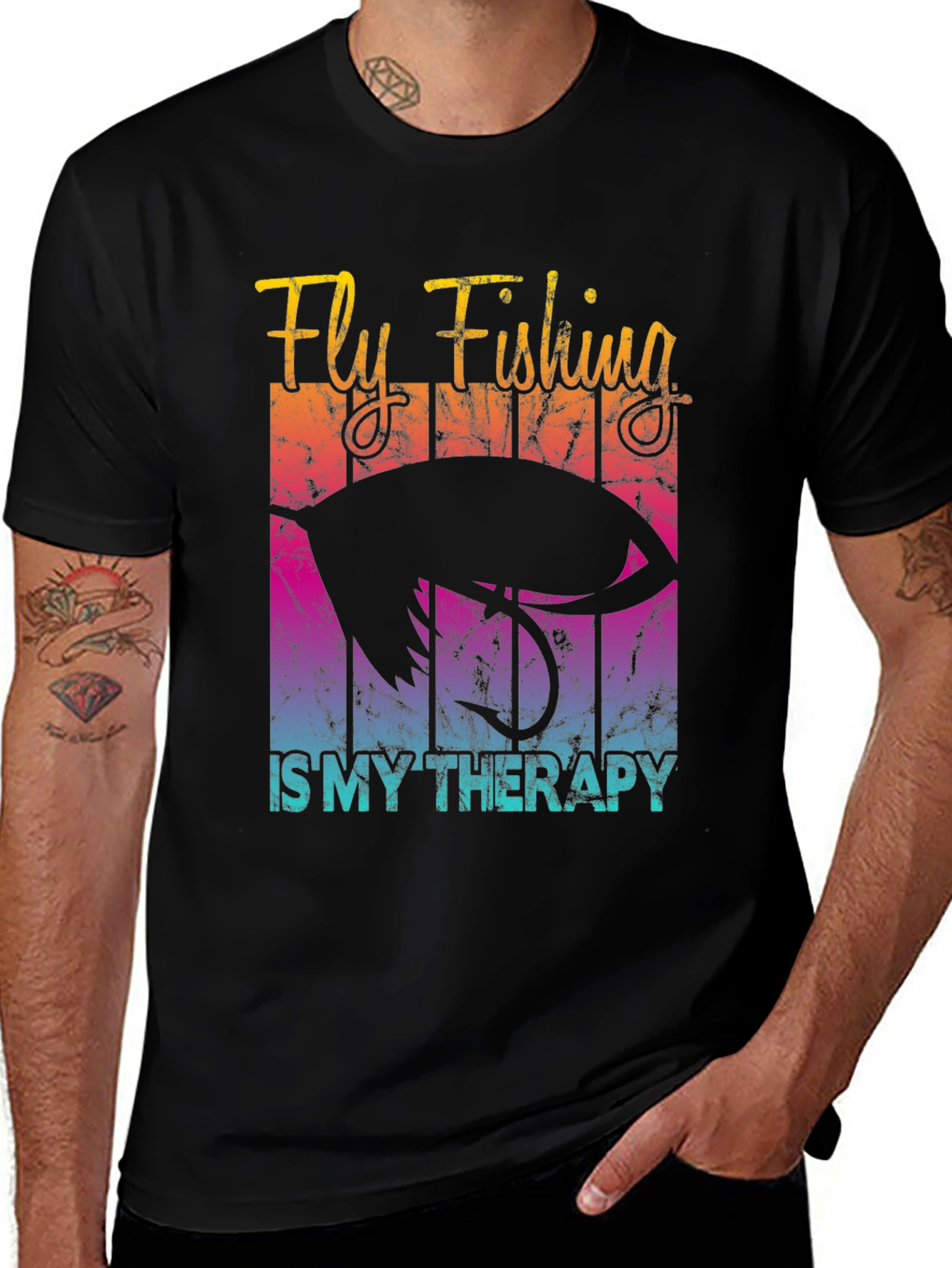 Variant 24 of Fly Fishing Is My Therapy T-Shirt