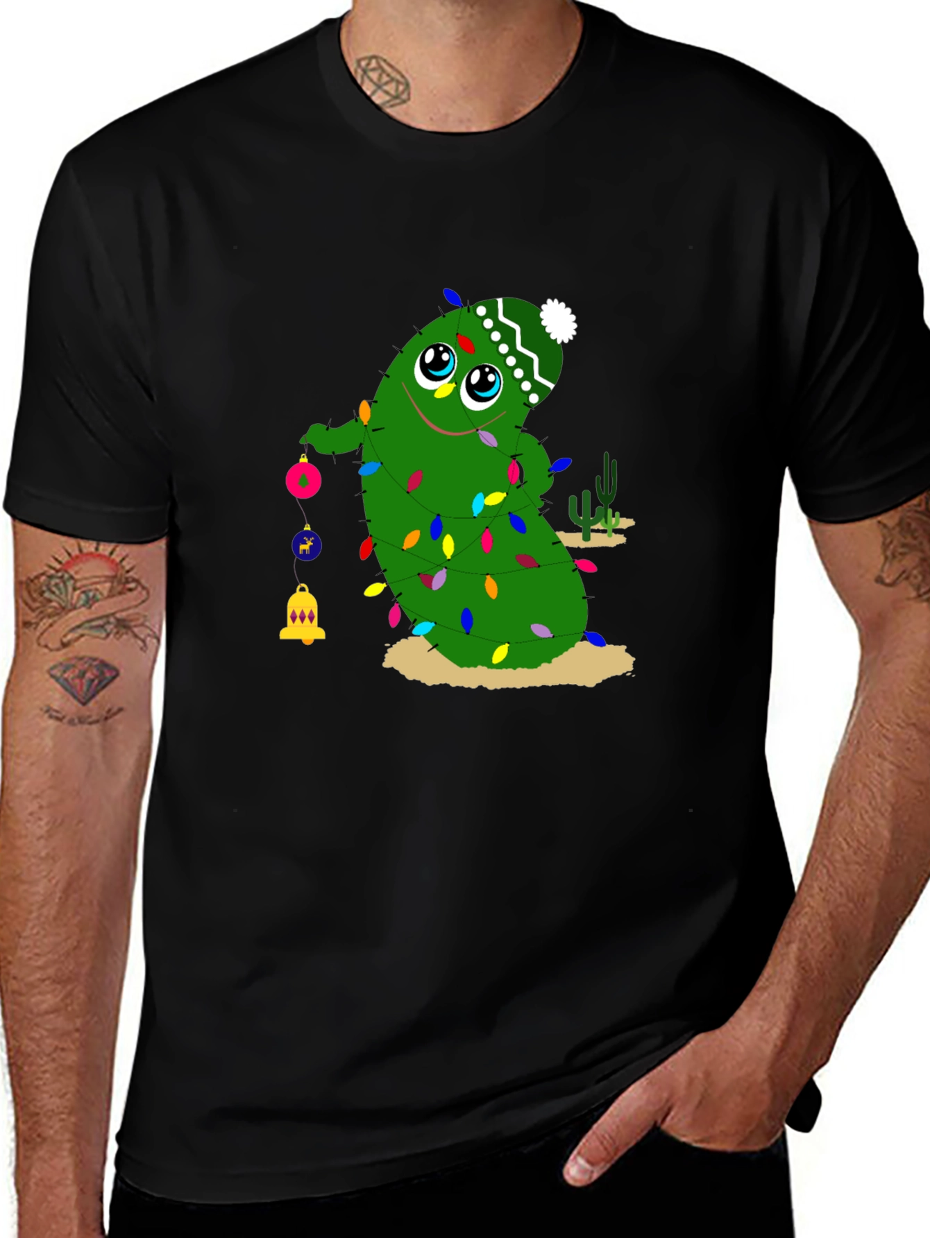 Variant 23 of Festive Cactus Christmas T-Shirt