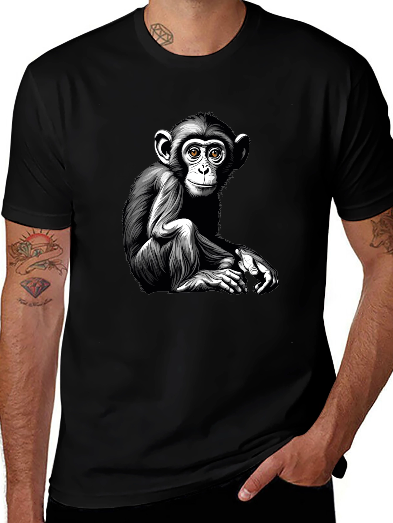 Variant 16 of Monkey Graphic T-Shirt - Unique Animal Print