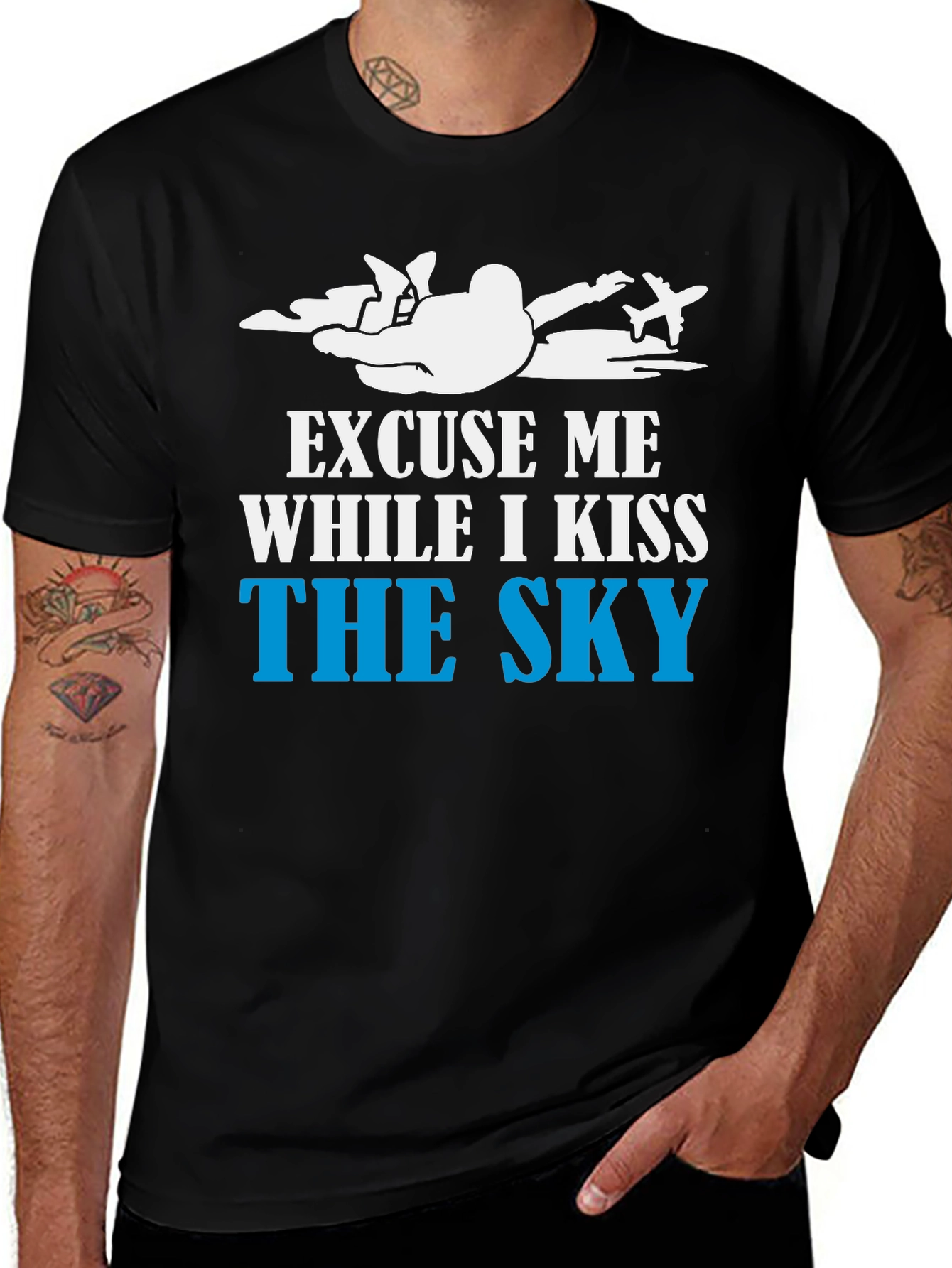 Variant 28 of Skydiving T-Shirt - Kiss The Sky