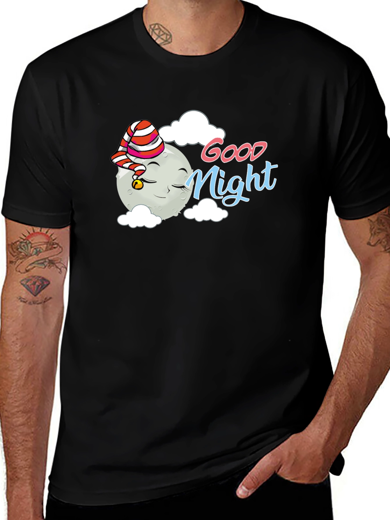 Variant 24 of Good Night Moon Graphic T-Shirt - Sleepy Moon Tee