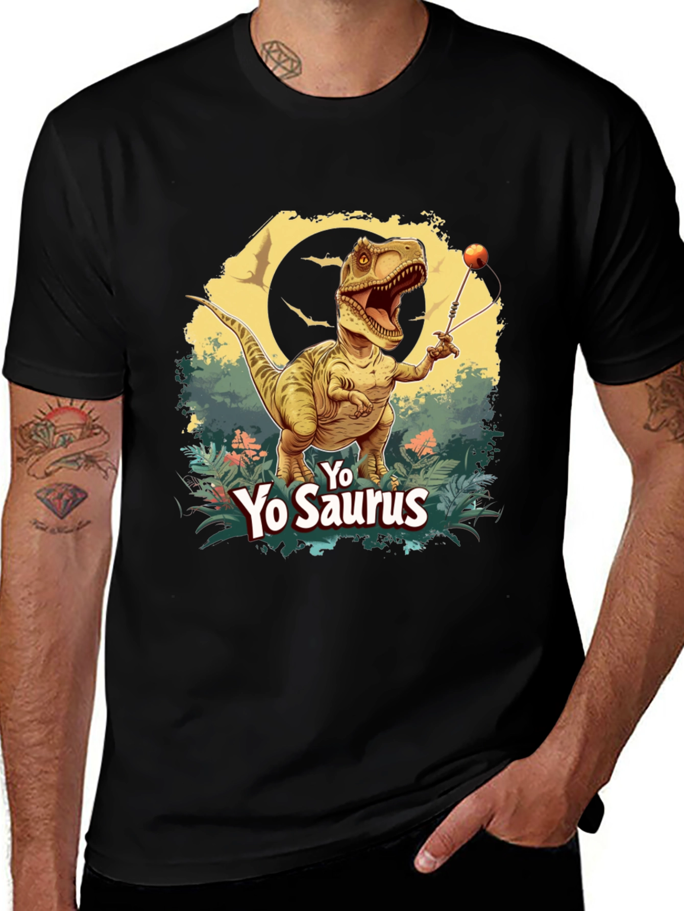 Variant 4 of Yo Saurus T-Shirt - Dinosaur Yo-Yo Tee