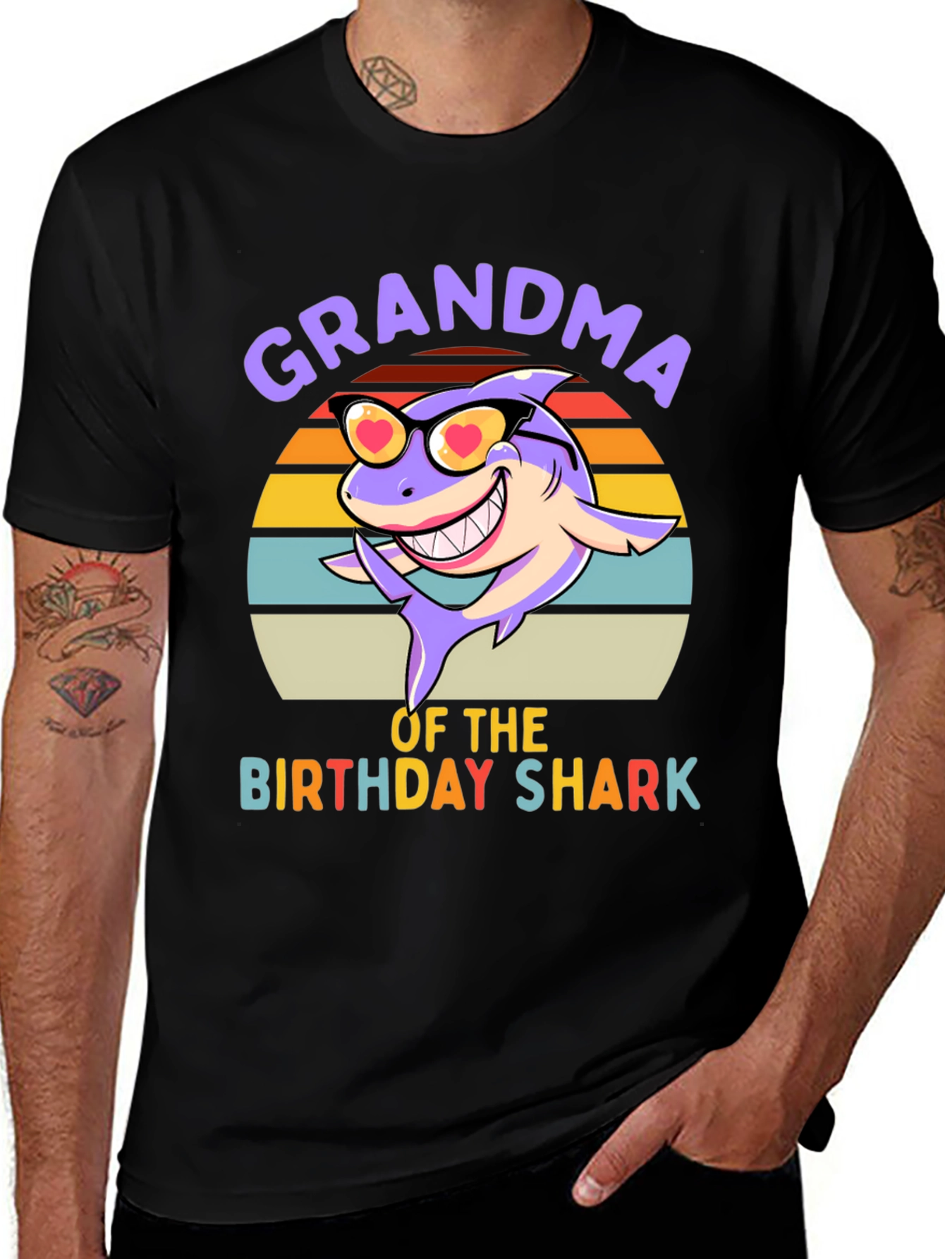 Variant 8 of Grandma of the Birthday Shark T-Shirt