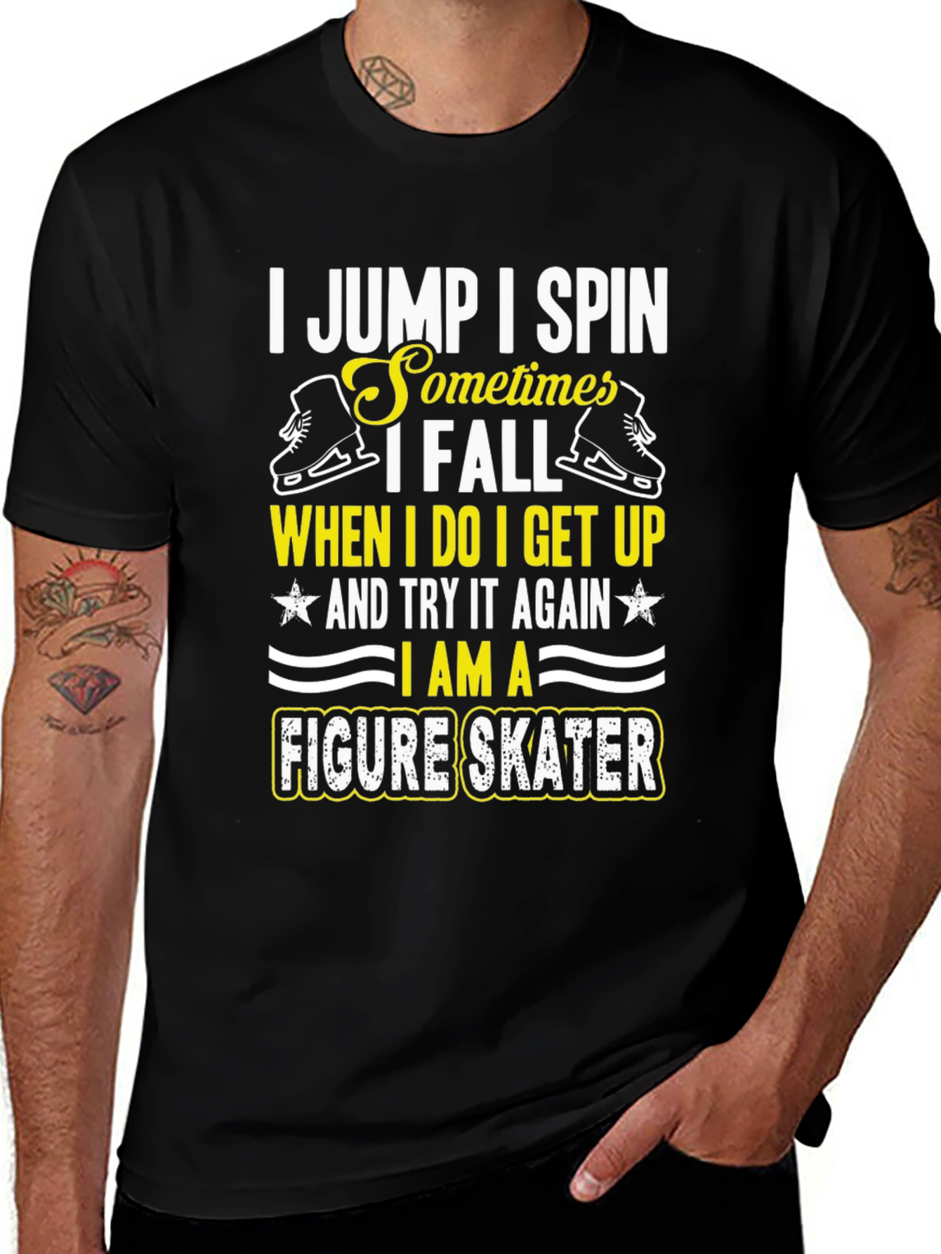 Figure Skater T-Shirt - I Jump I Spin Design
