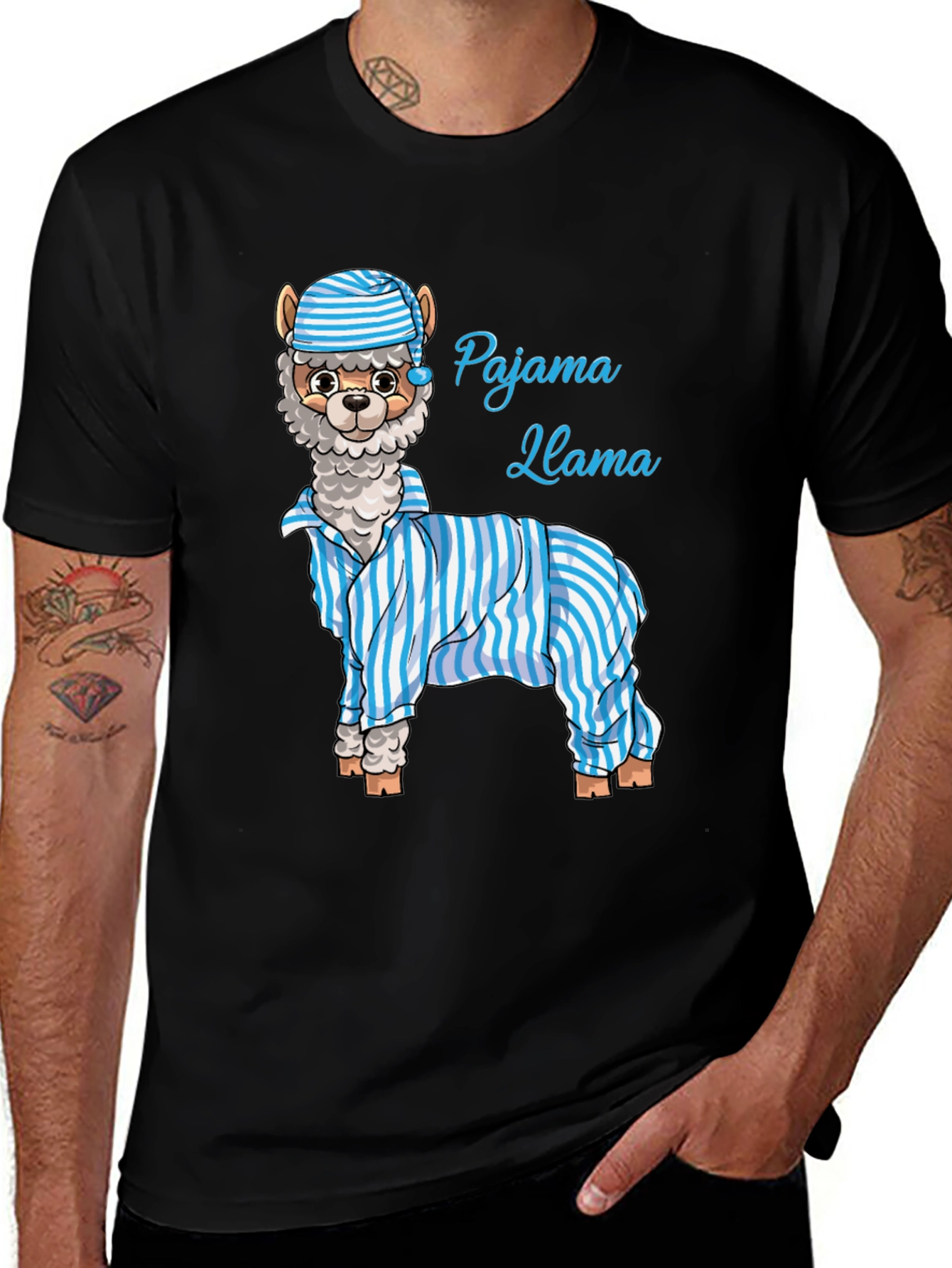 Variant 26 of Pajama Llama Graphic T-Shirt