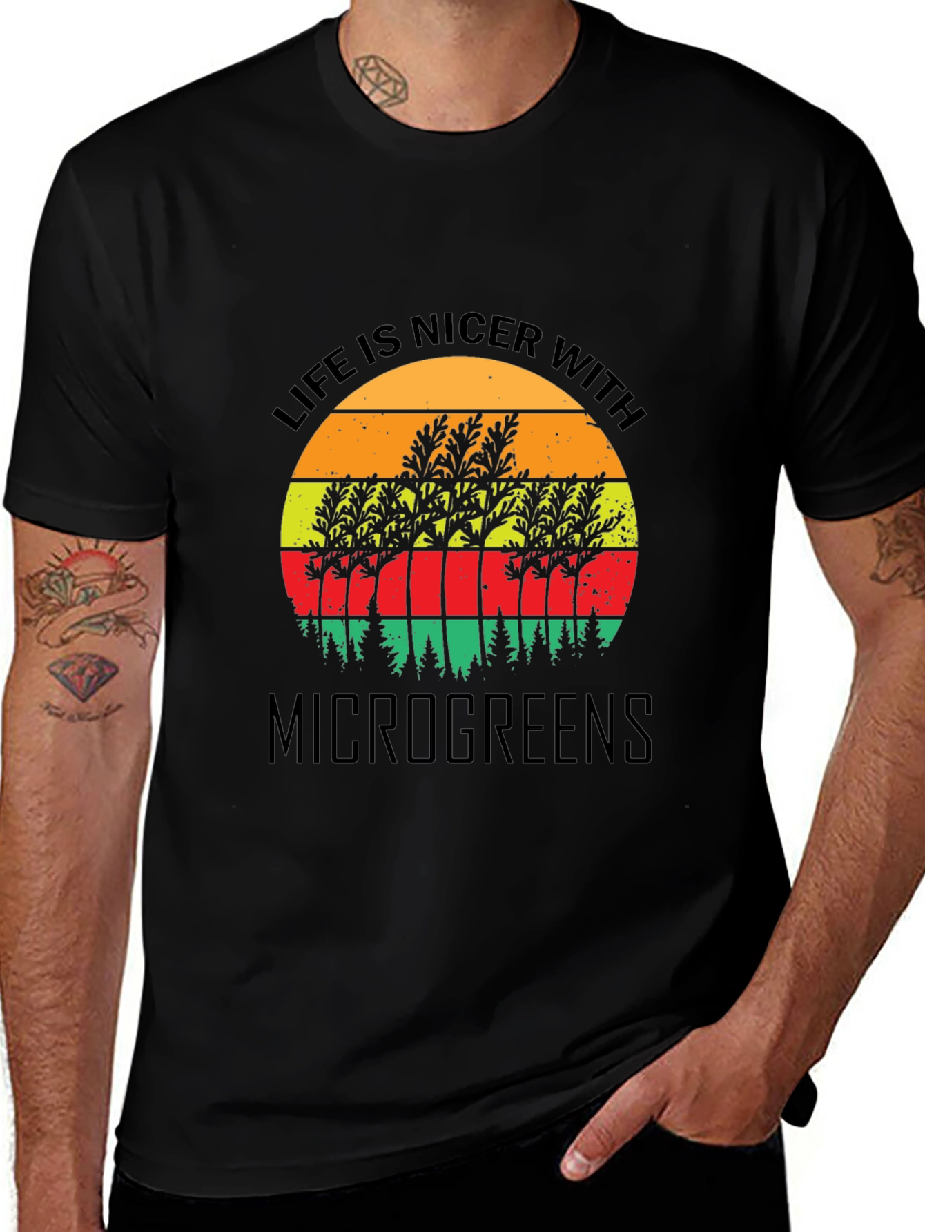 Variant 3 of Life is Nicer With Microgreens Graphic T-Shirt