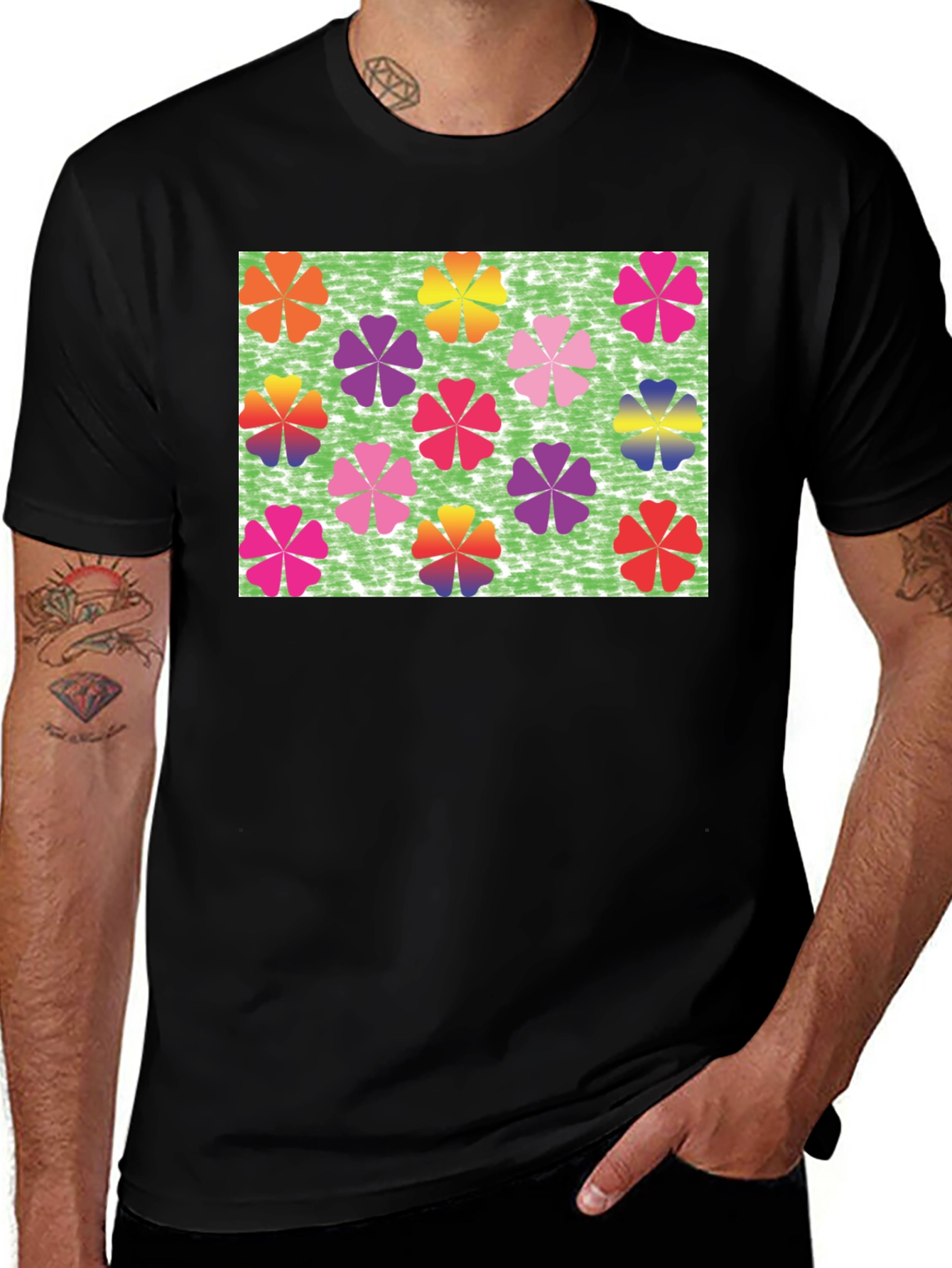 Variant 25 of Floral Print Crew Neck T-Shirt