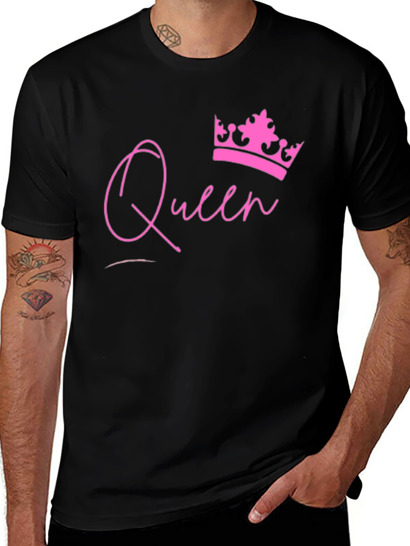 Queen Crown Graphic Tee - Stylish Black T-Shirt