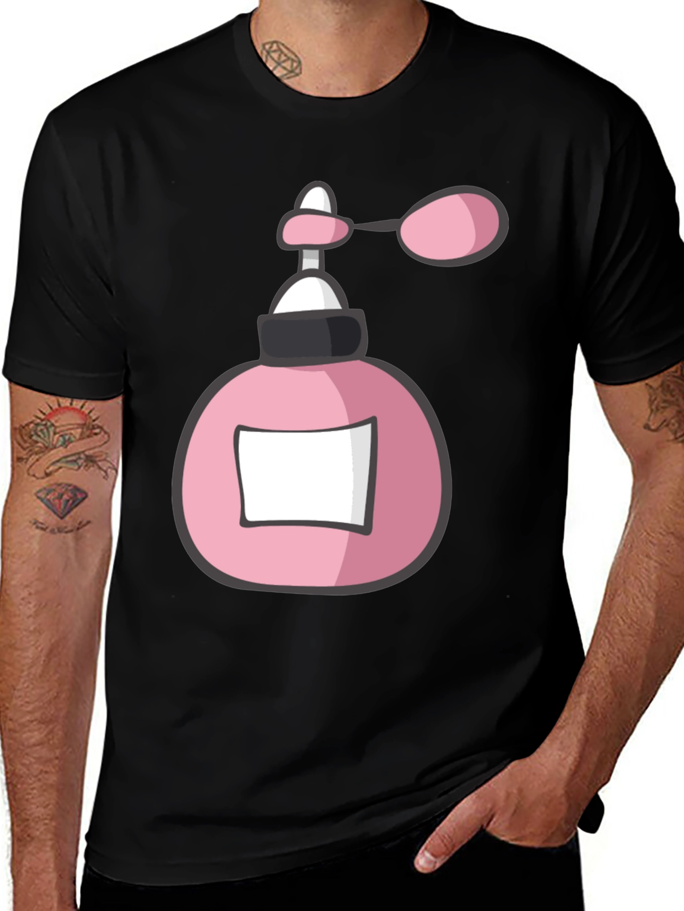 Variant 17 of Pink Perfume Bottle Graphic Tee