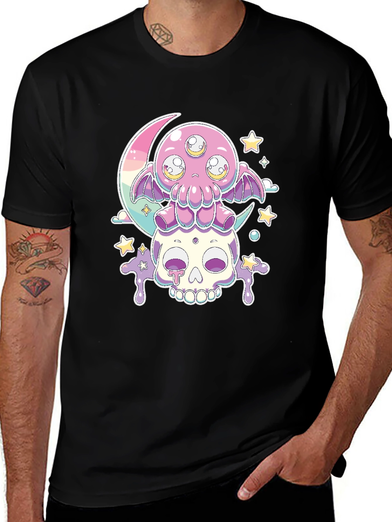 Pastel Goth Cthulhu Skull T-Shirt