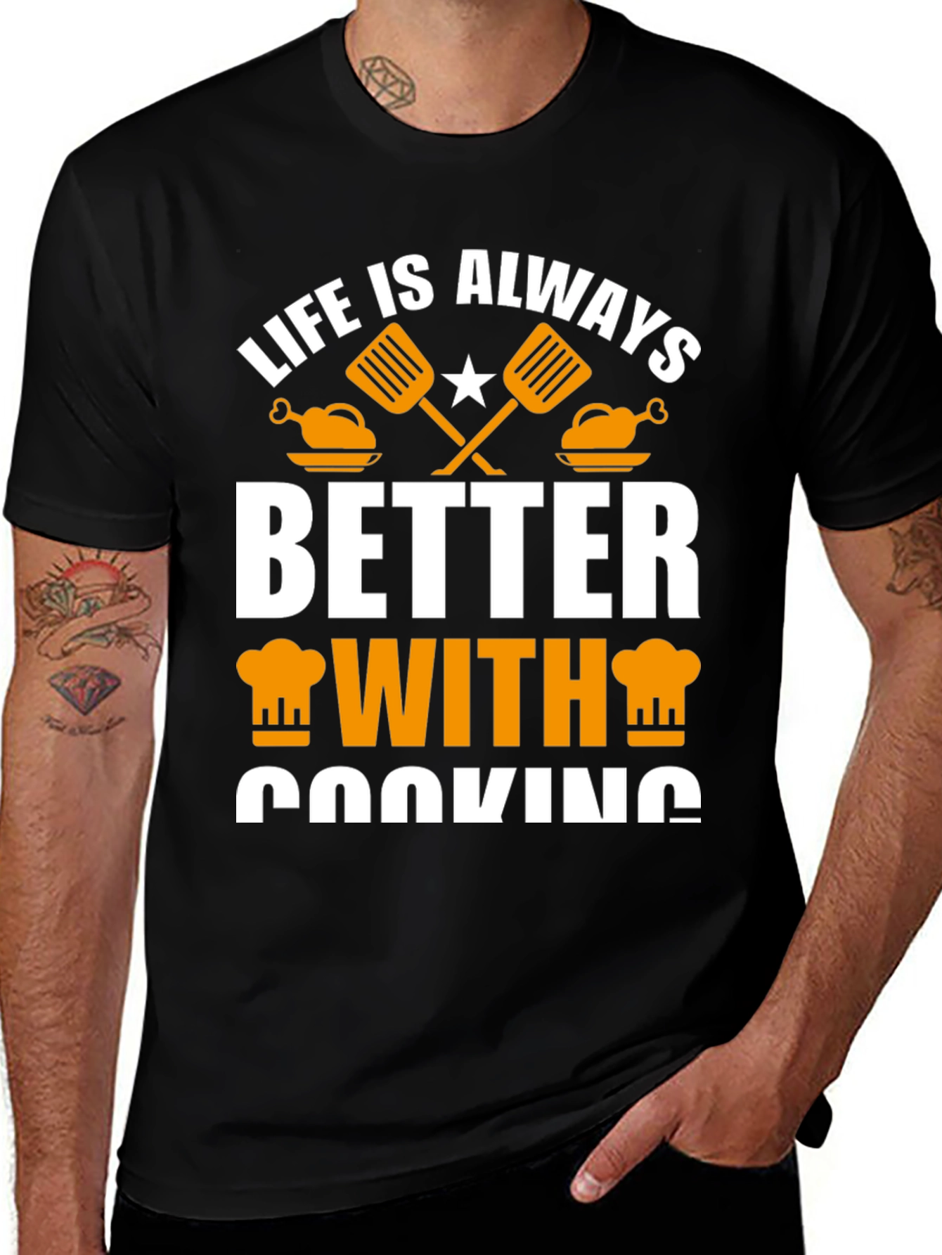 Variant 29 of Life is Always Better with Cooking T-Shirt