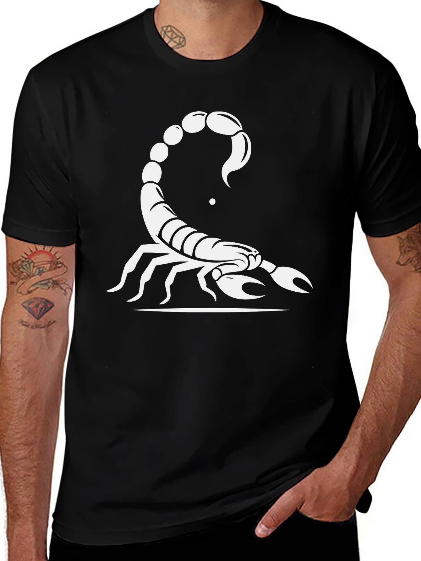 Variant 25 of Scorpio Graphic T-Shirt - Black