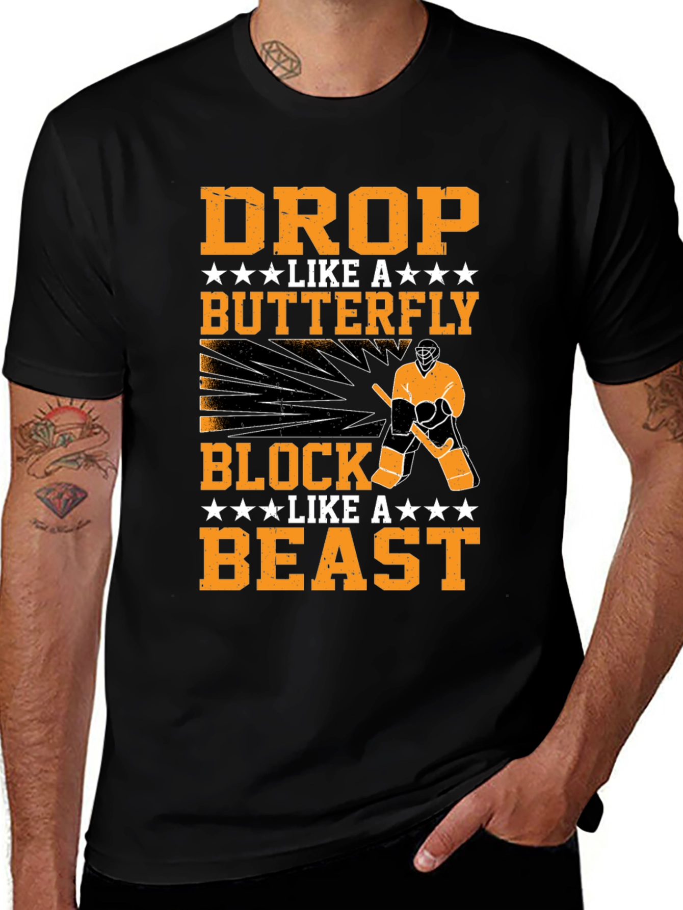 Variant 30 of Drop Like a Butterfly Hockey T-Shirt