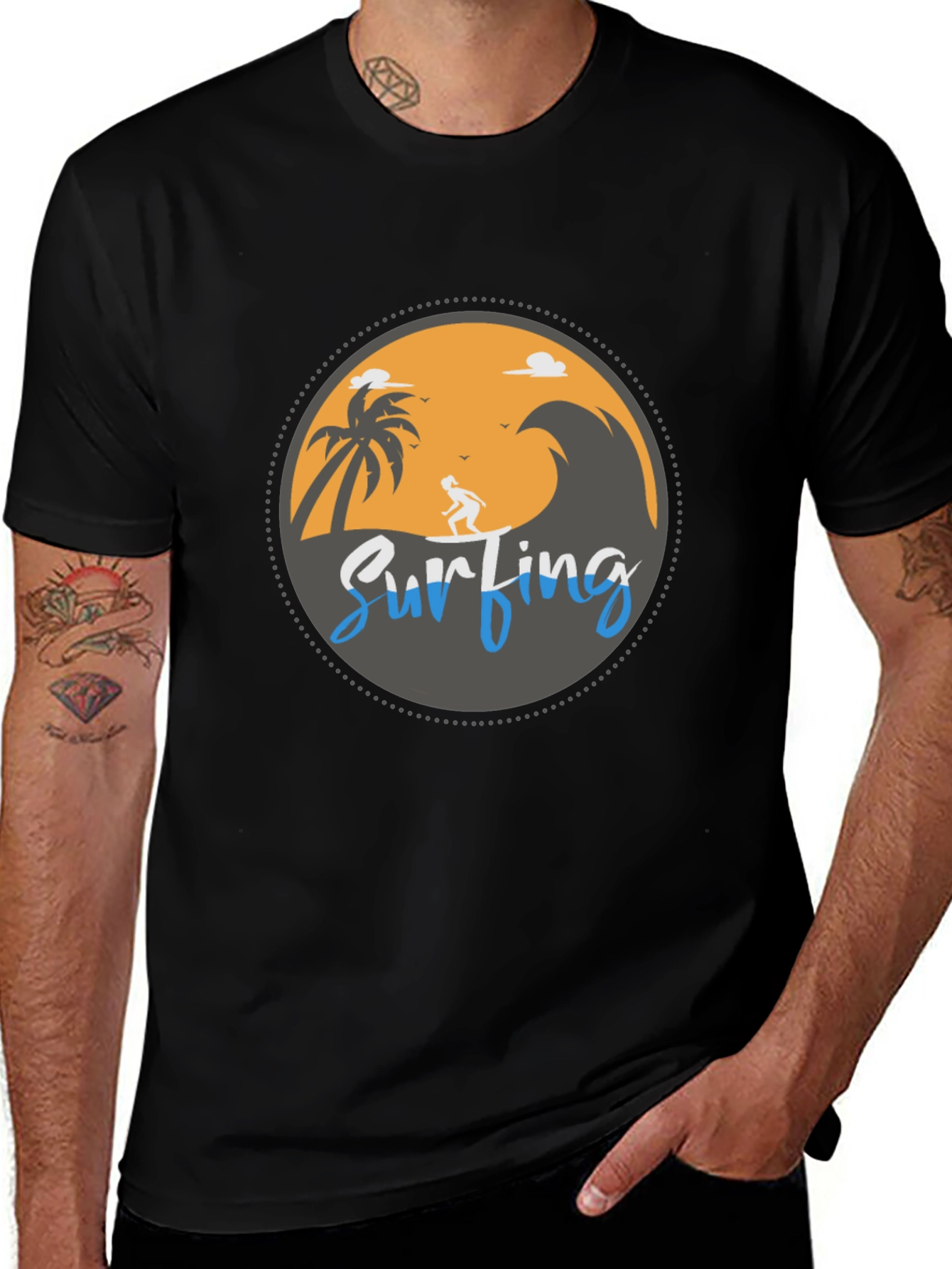 Variant 22 of Surfing Beach Graphic T-Shirt