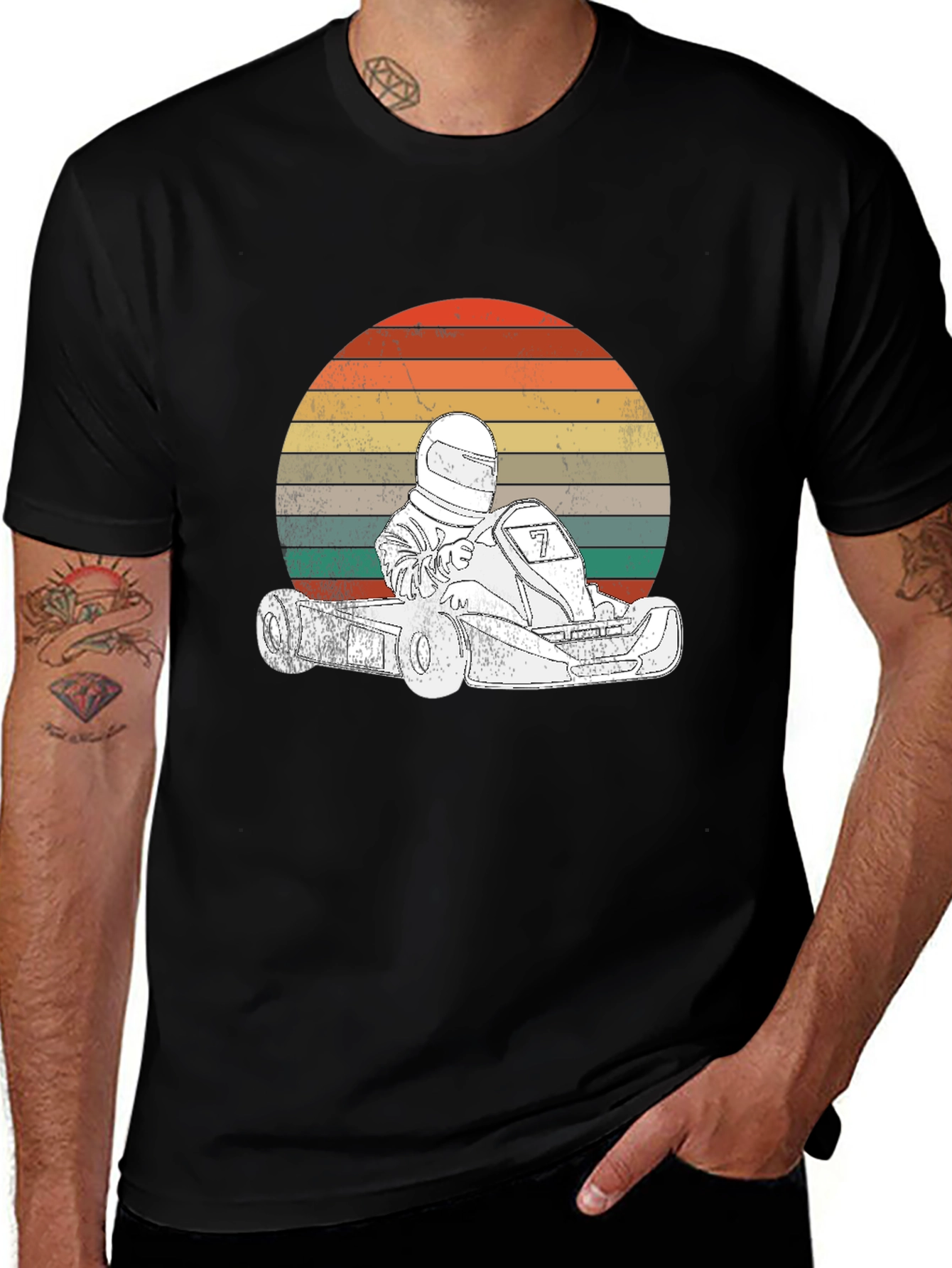 Variant 29 of Go Kart Racing Sunset Graphic Tee