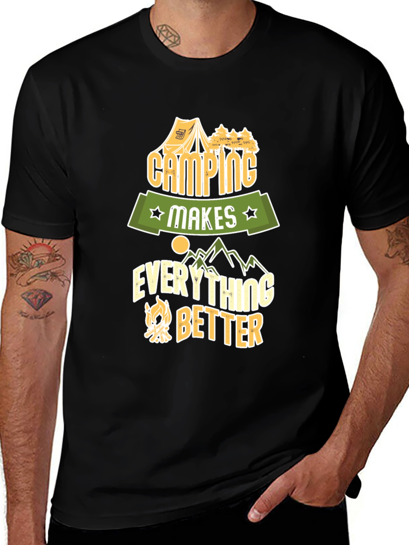 Variant 20 of Camping Makes Everything Better T-Shirt - Outdoor Adventure Apparel
