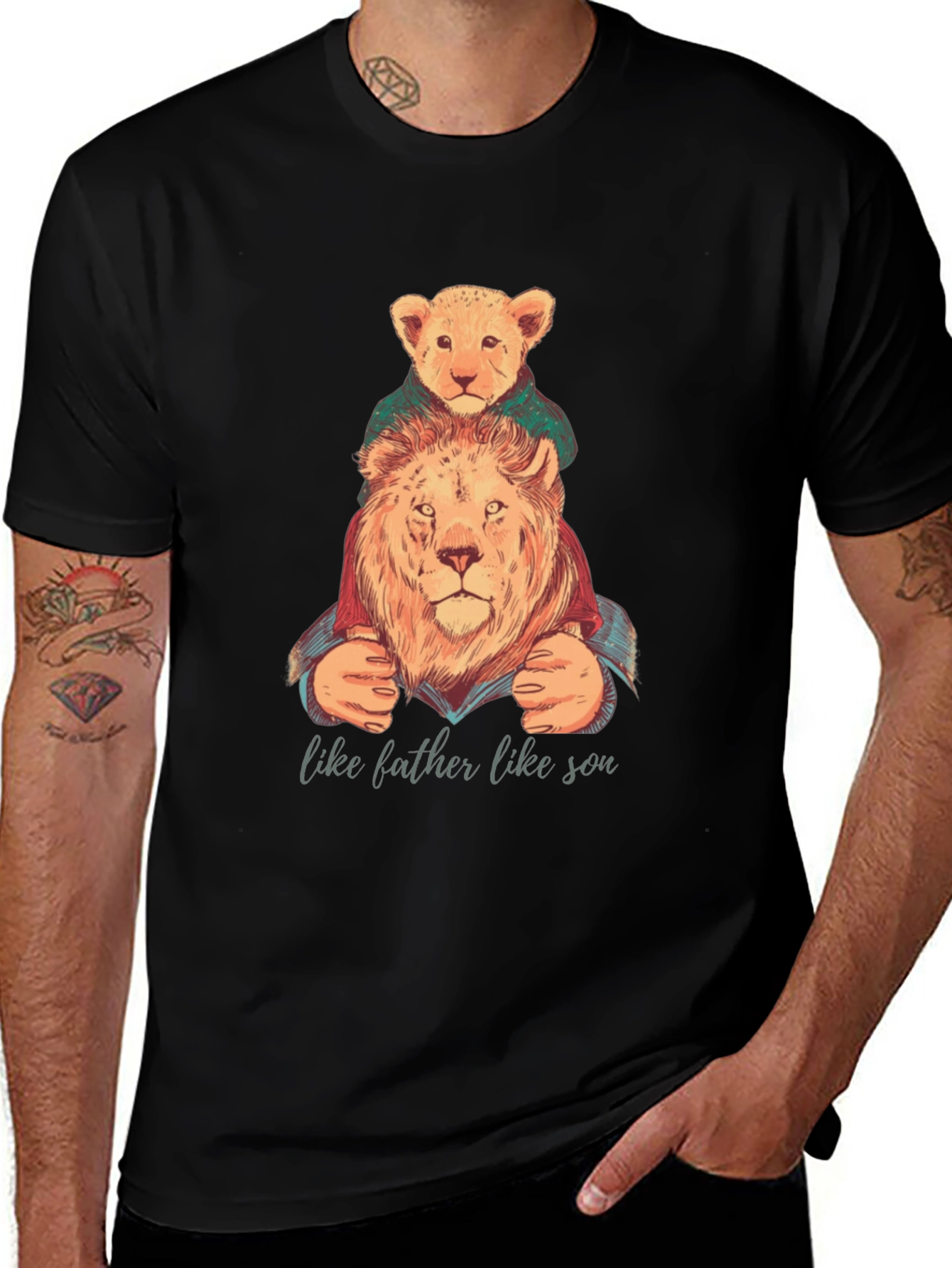Variant 27 of Lion Father and Son Graphic Tee