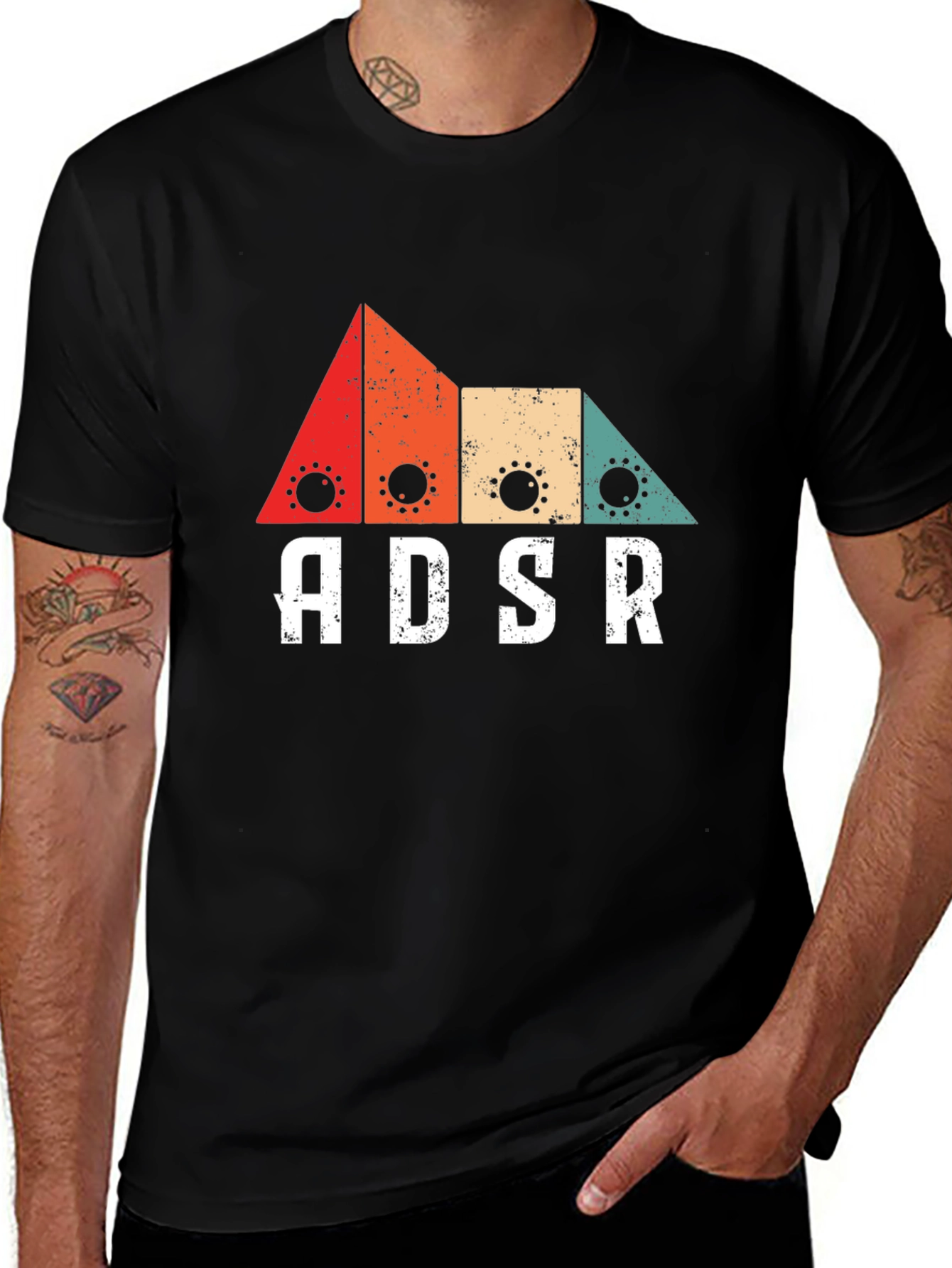 Variant 20 of ADSR Synth Retro T-Shirt - Music Producer Gift