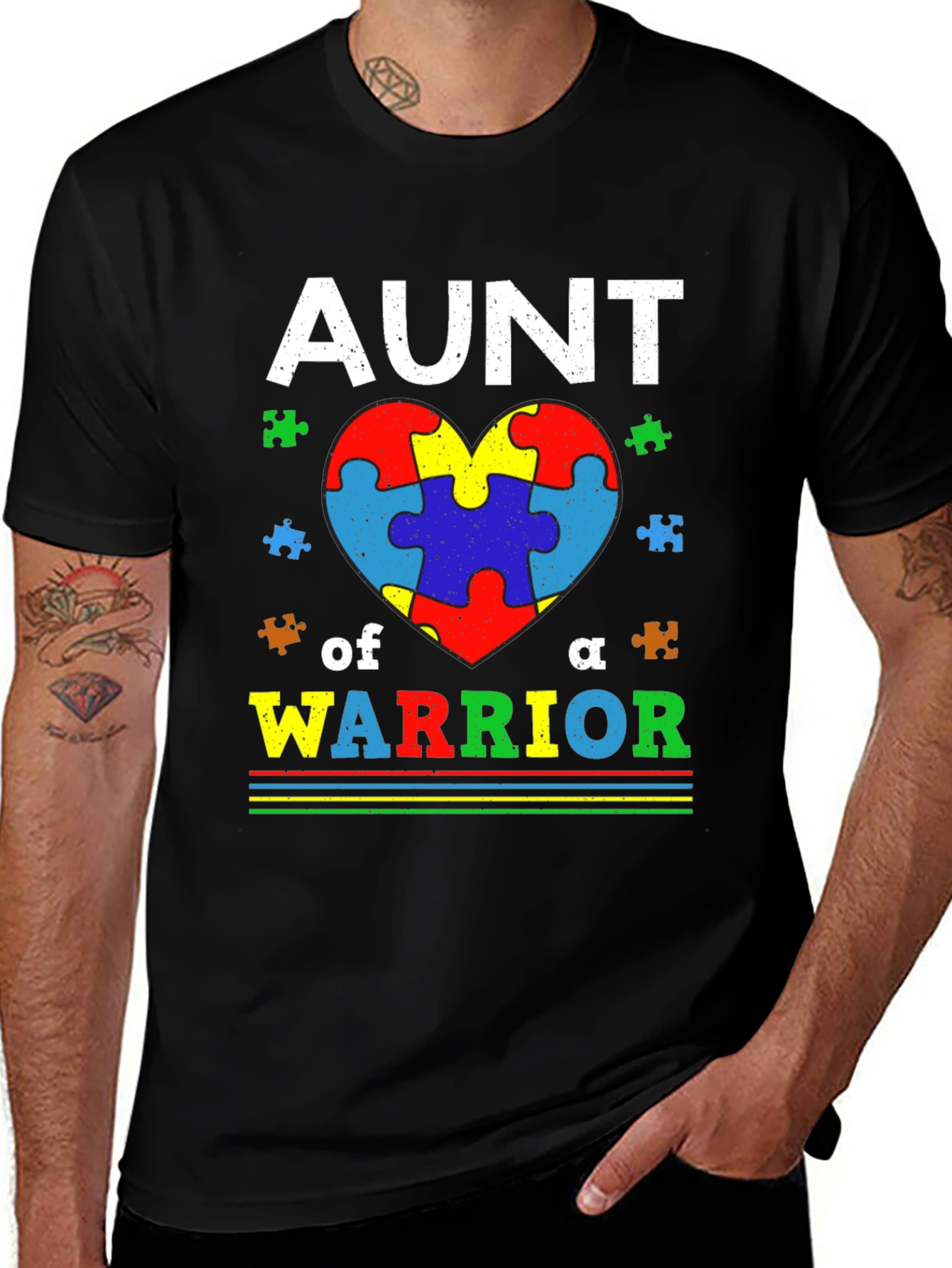 Aunt of a Warrior Autism Awareness T-Shirt