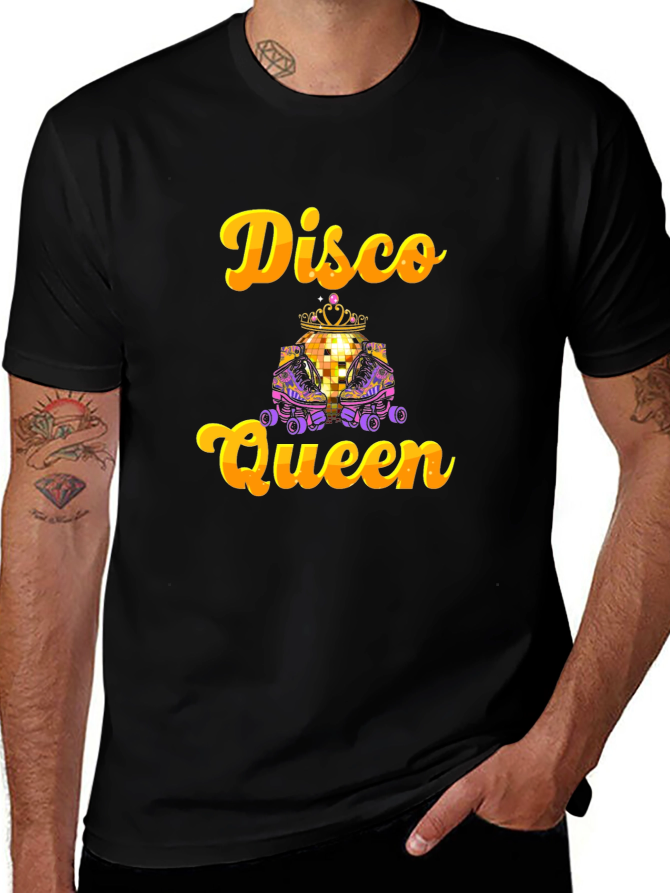 Disco Queen T-Shirt - Retro Roller Skate Design