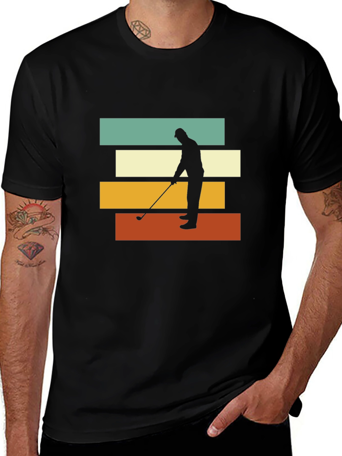 Variant 19 of Retro Golfer Graphic Tee - Stylish & Comfortable 
