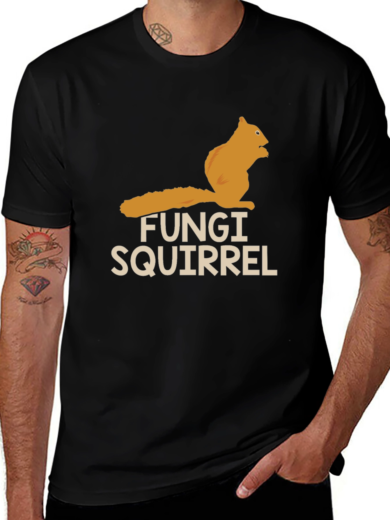 Variant 17 of Fungi Squirrel Graphic Tee - Soft Cotton Blend