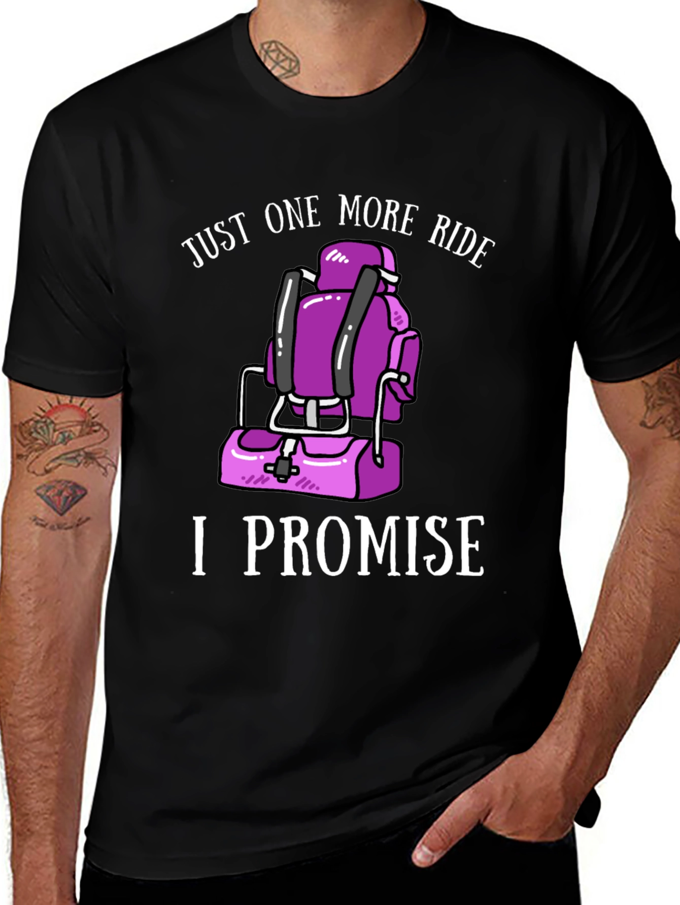 Variant 25 of Just One More Ride T-Shirt - Amusement Park Lover Tee