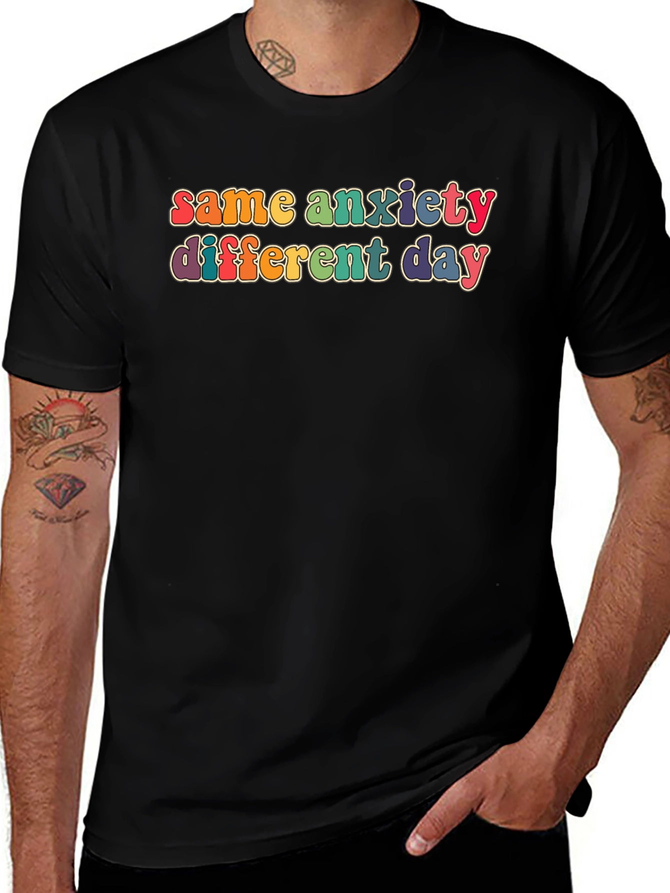 Variant 5 of Same Anxiety Different Day Graphic Tee