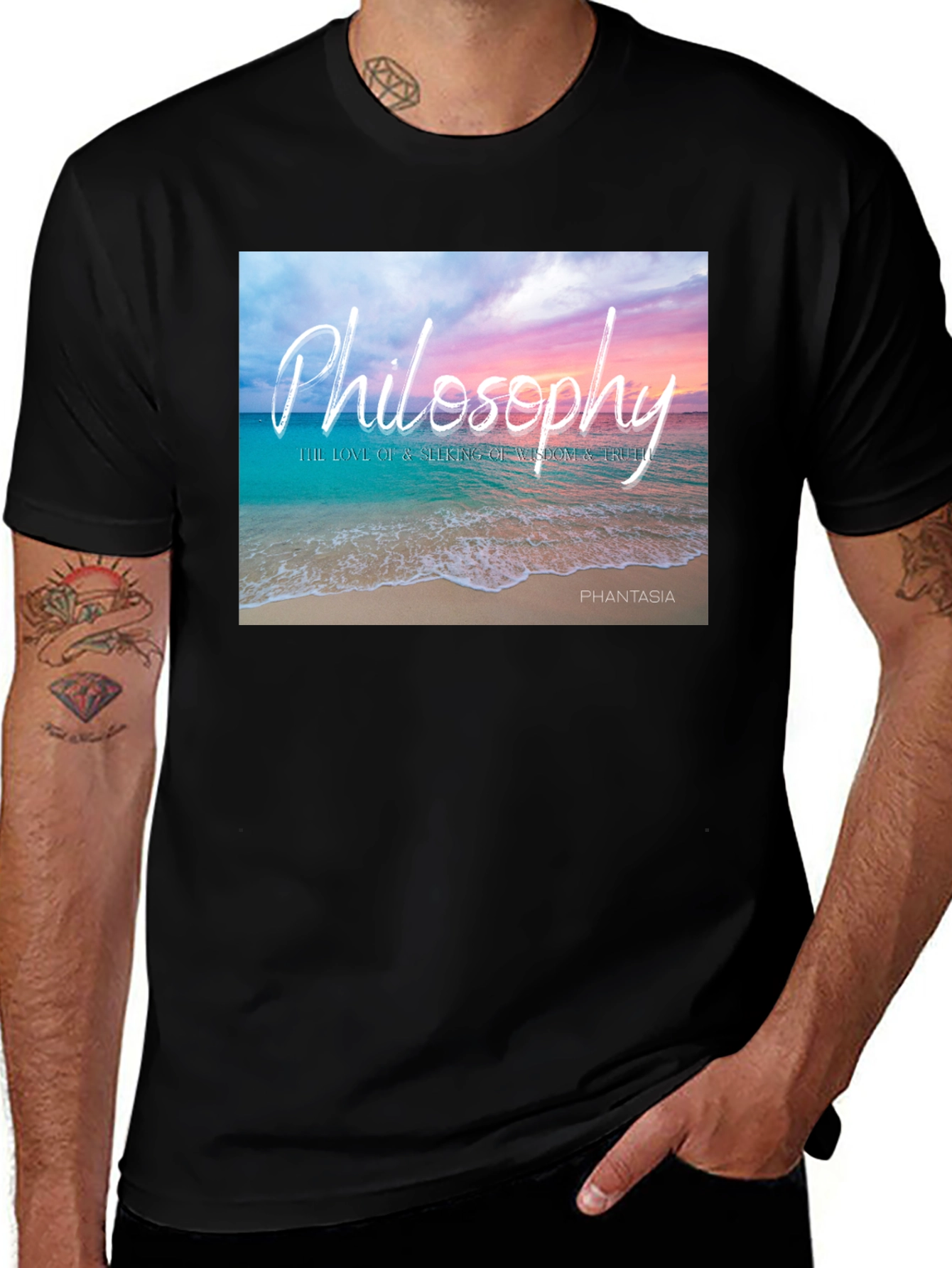 Variant 12 of Philosophy Beach T-Shirt - Wisdom and Truth