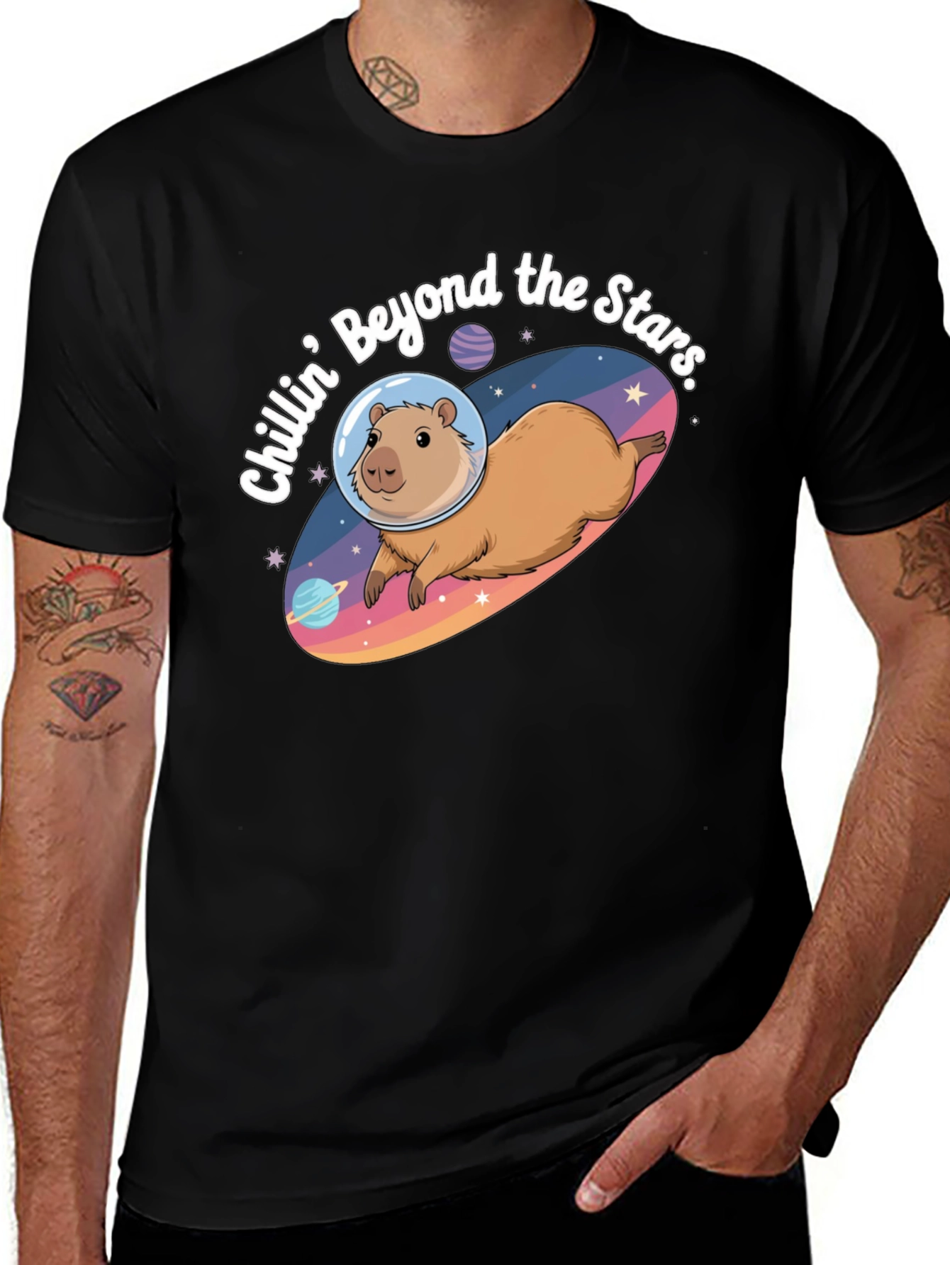 Chillin' Beyond the Stars Graphic T-Shirt