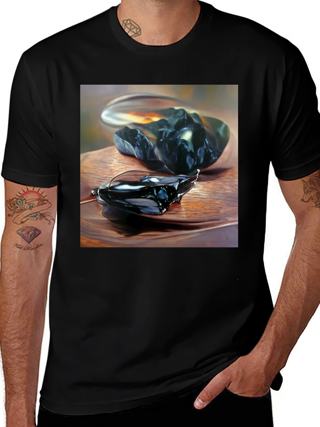 Variant 22 of Obsidian Art Black T-Shirt