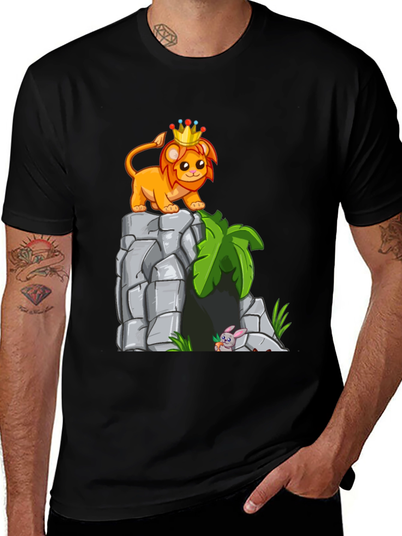 Variant 10 of Cartoon Lion King Graphic Tee