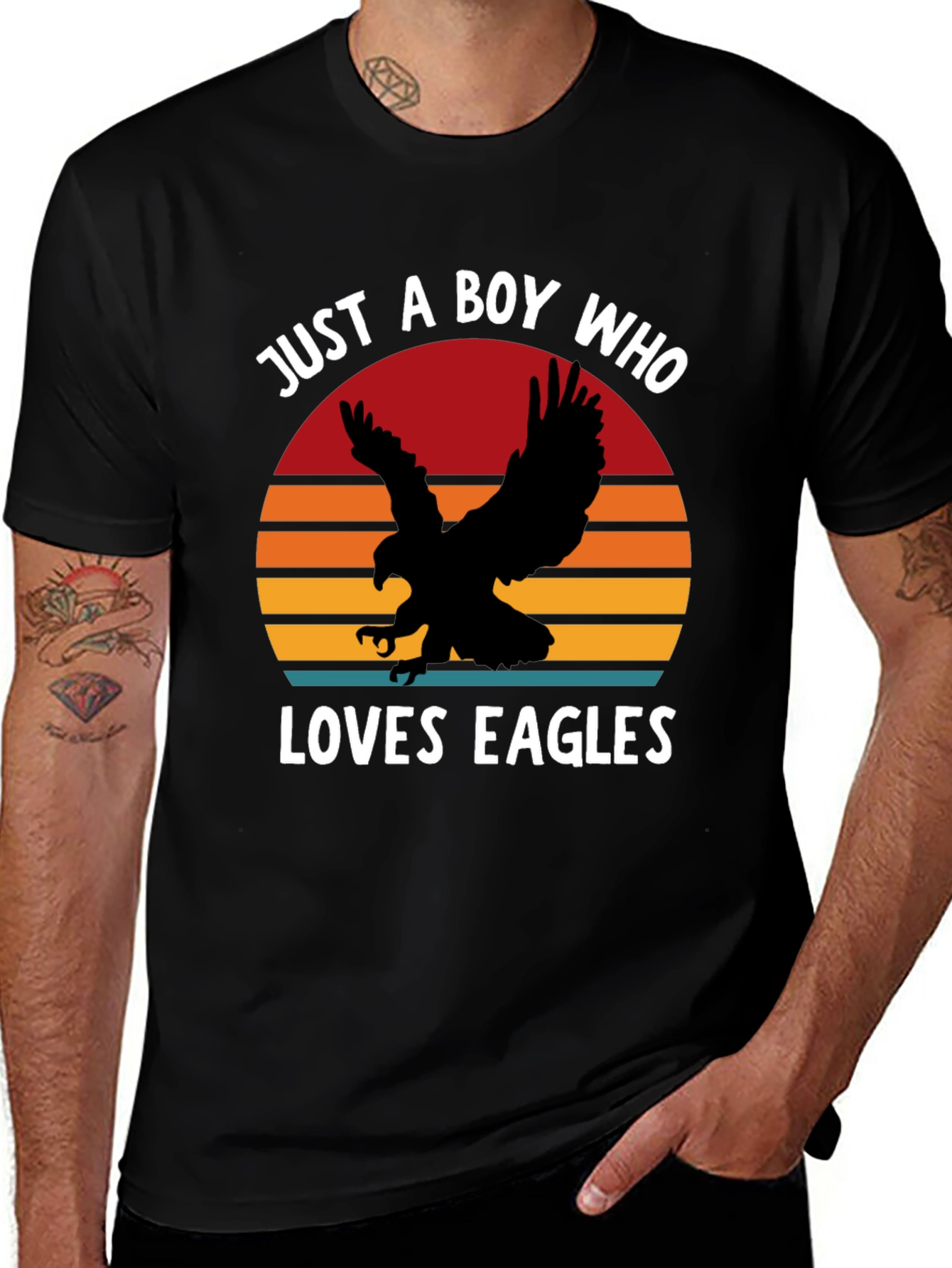 Variant 7 of Boy Who Loves Eagles Graphic T-Shirt