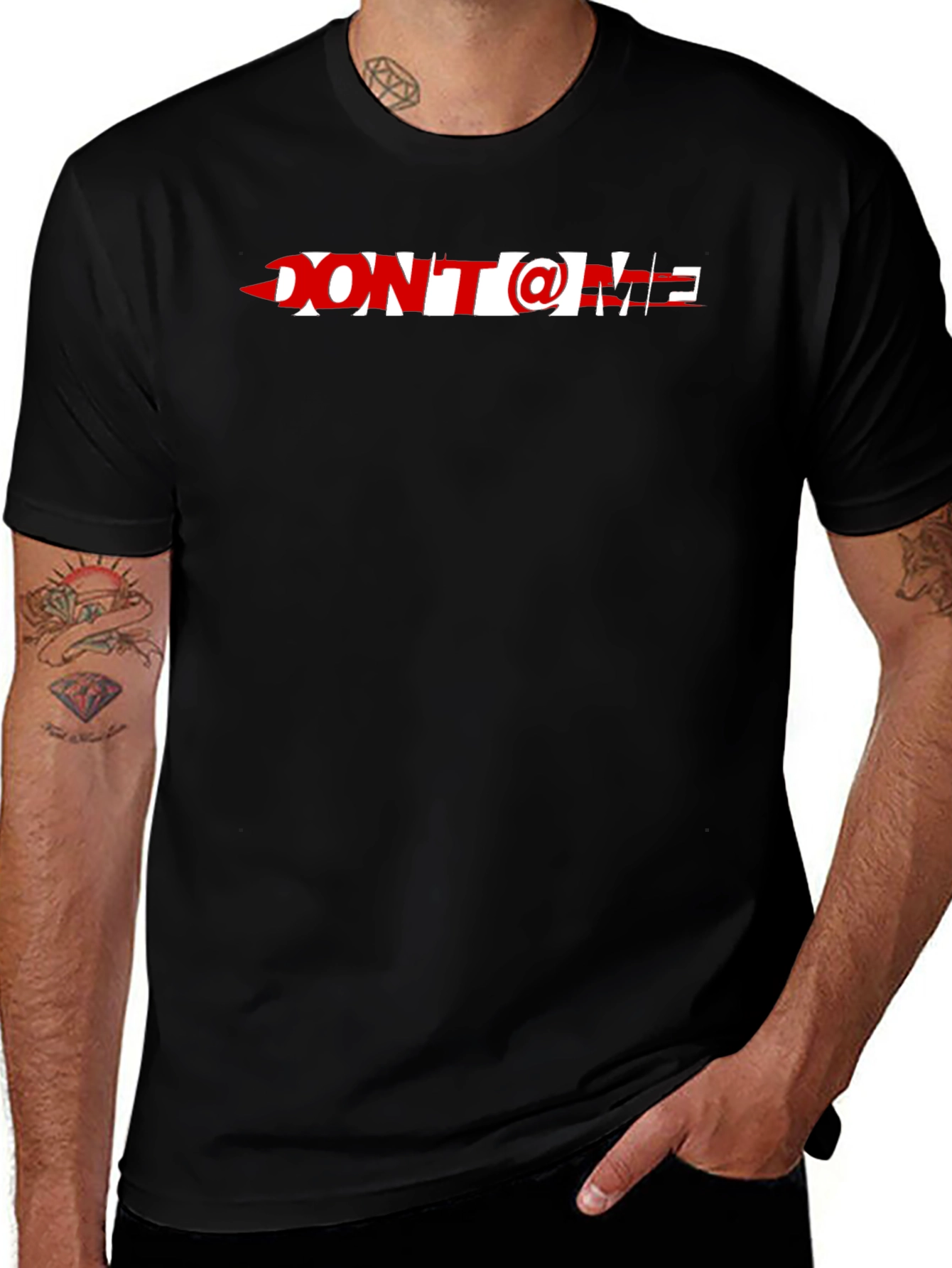 Variant 20 of Don't @ Me Graphic Tee - Black Casual Shirt