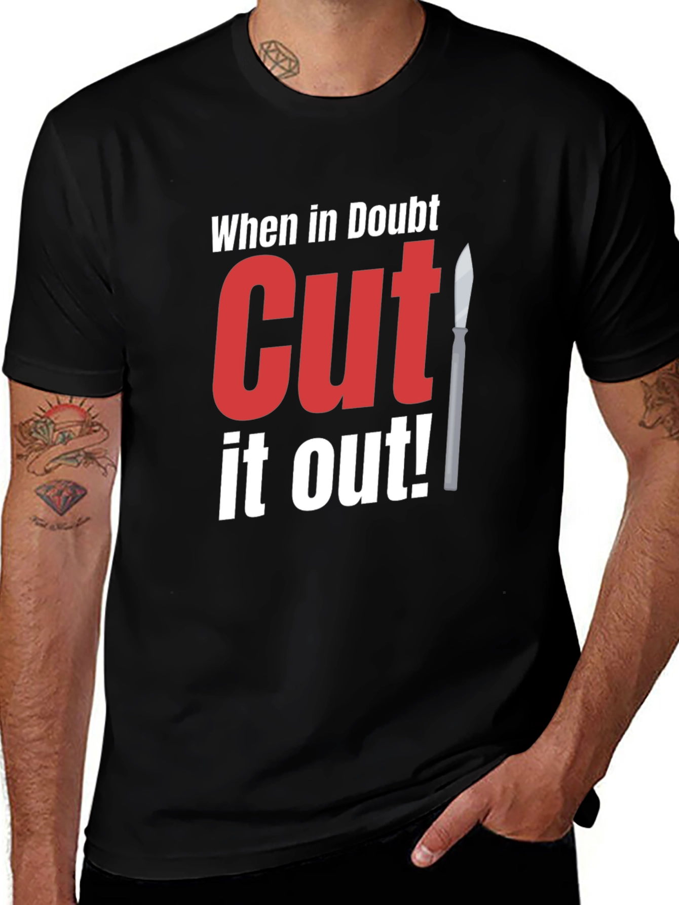 Variant 13 of When in Doubt Cut It Out Graphic Tee