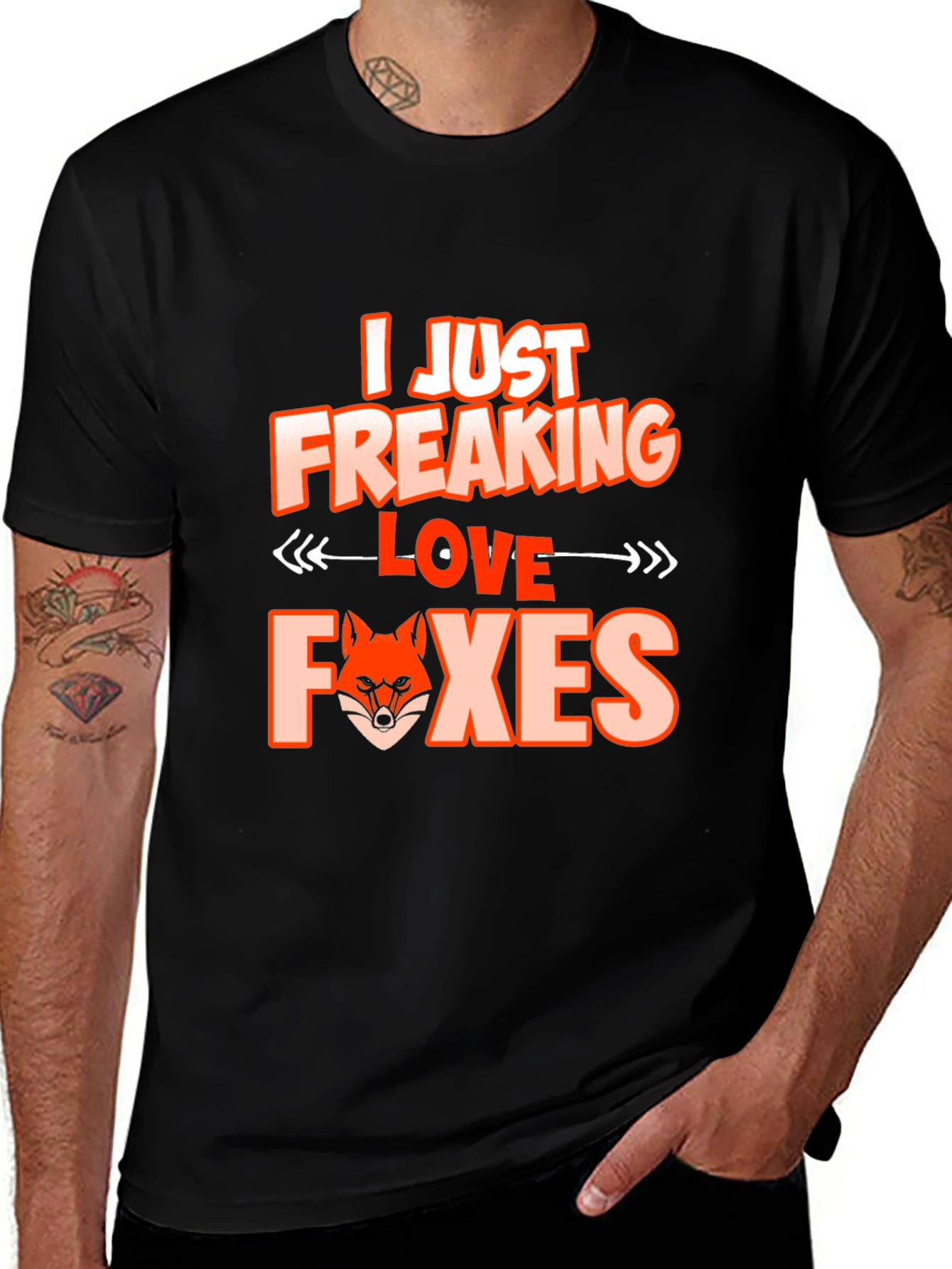 Variant 21 of I Love Foxes Graphic Tee - Unique Fox Lover T-Shirt