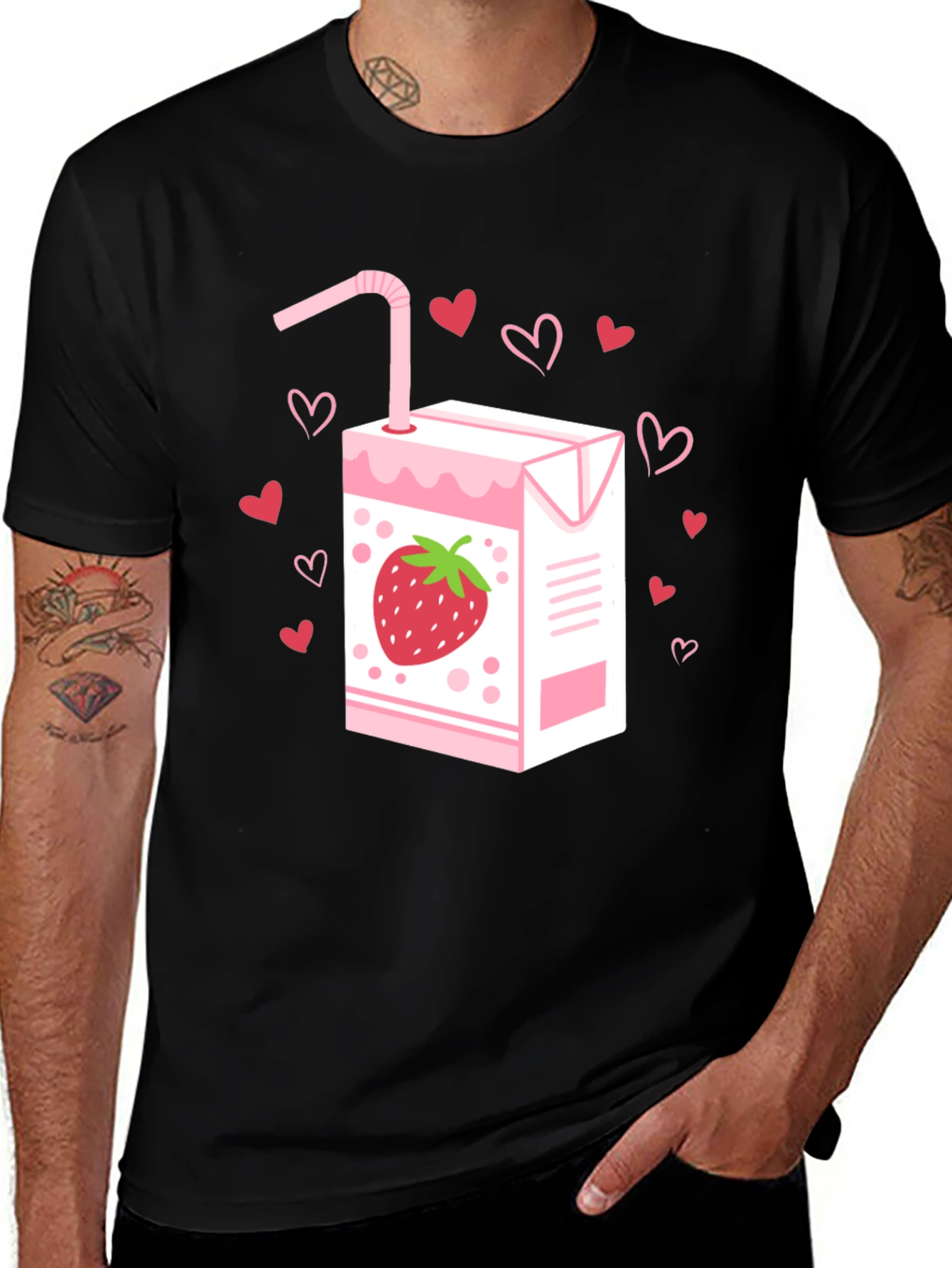 Variant 26 of Strawberry Juice T-Shirt - Kawaii Cute Design