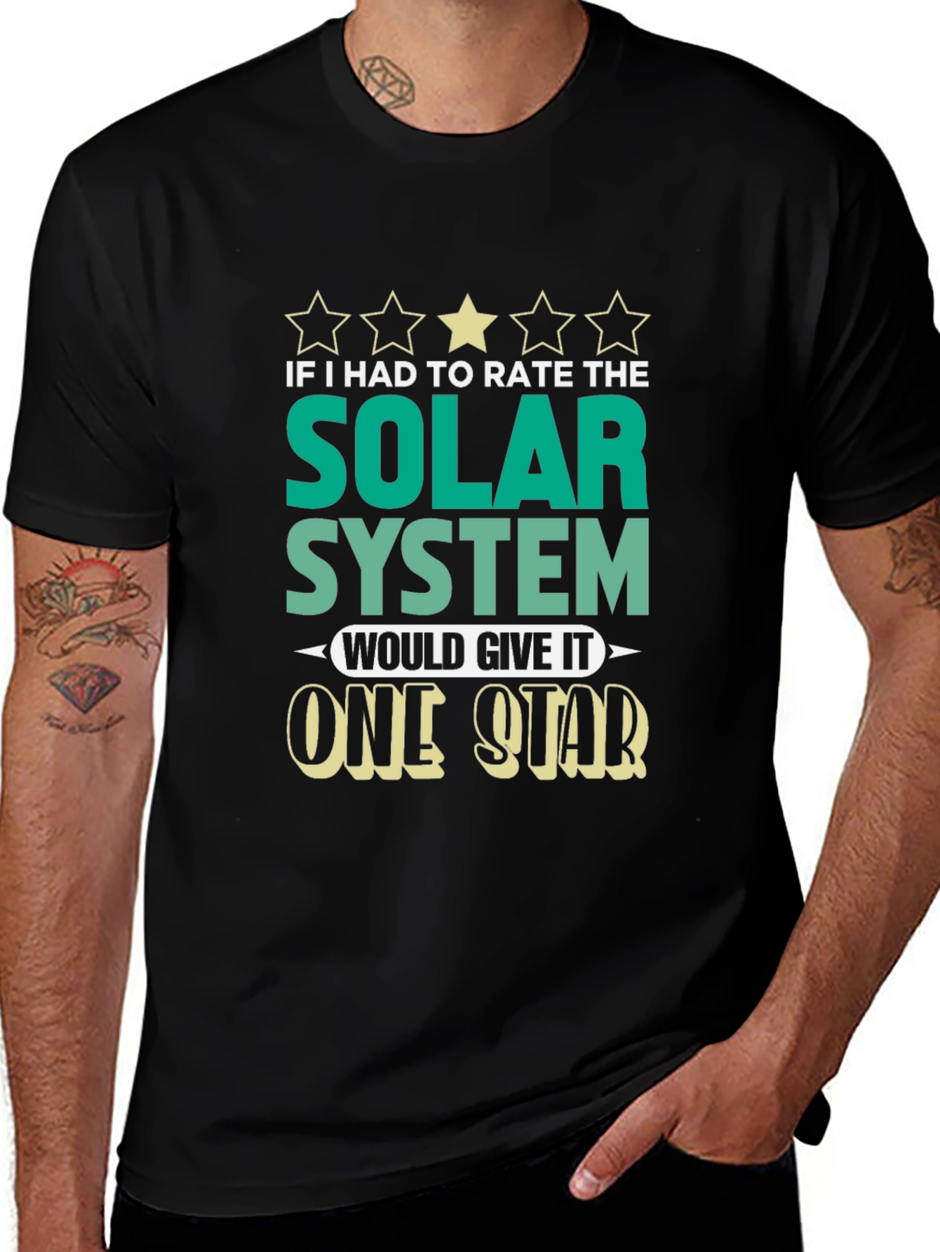 Variant 27 of One Star Solar System Graphic T-Shirt